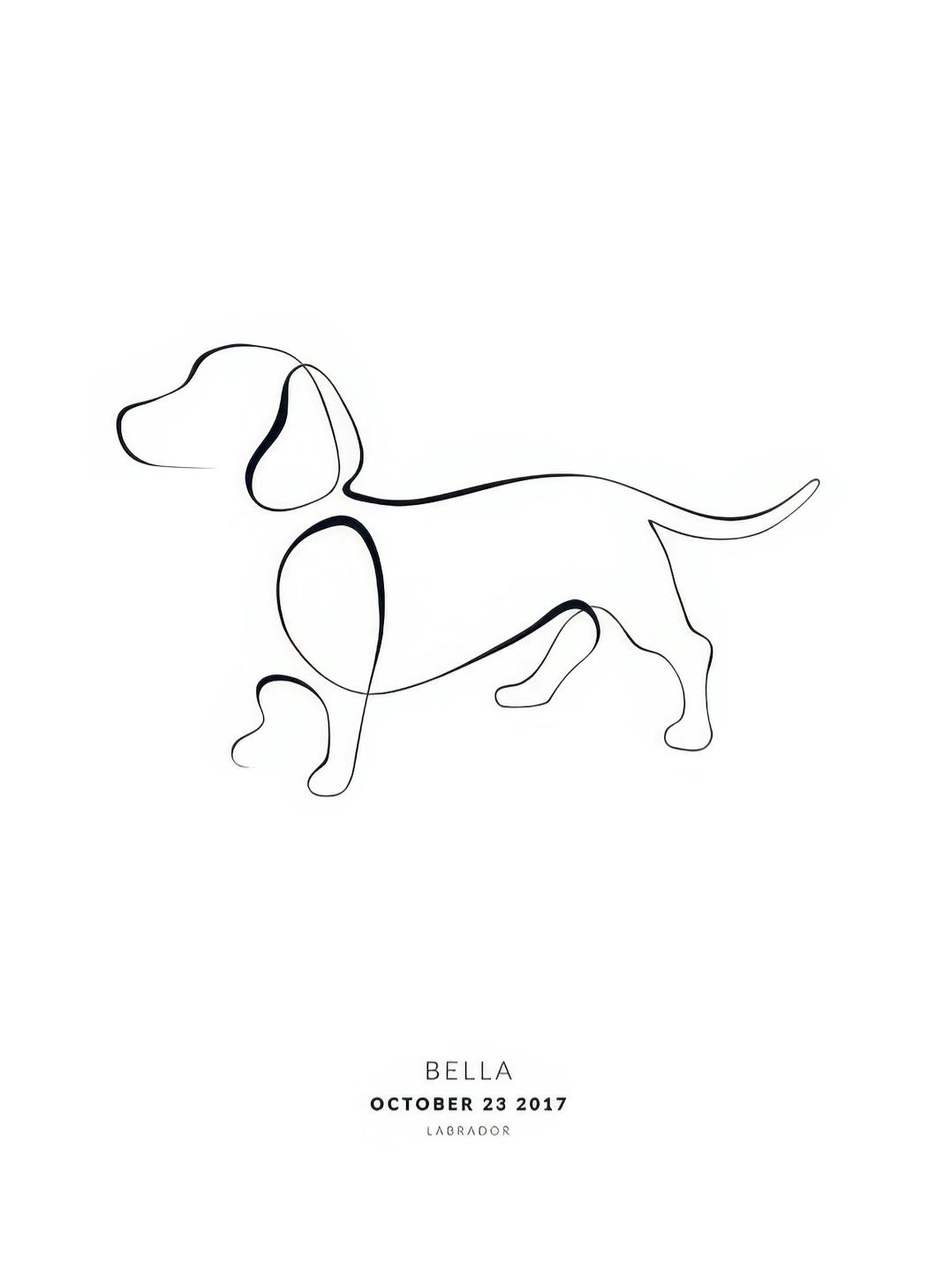 My Dog Dachshund persoonlijke poster (50x70 cm) - Poster Store