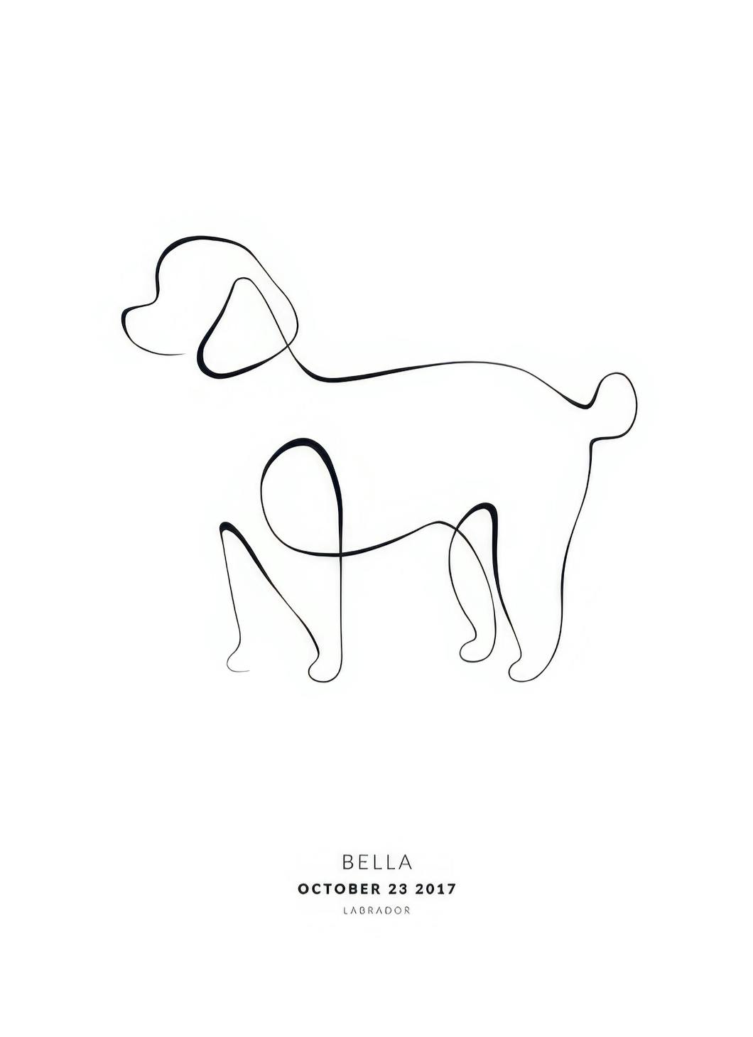 Mon Chien Caniche Poster Personnalisé (30x40 cm) - Poster Store