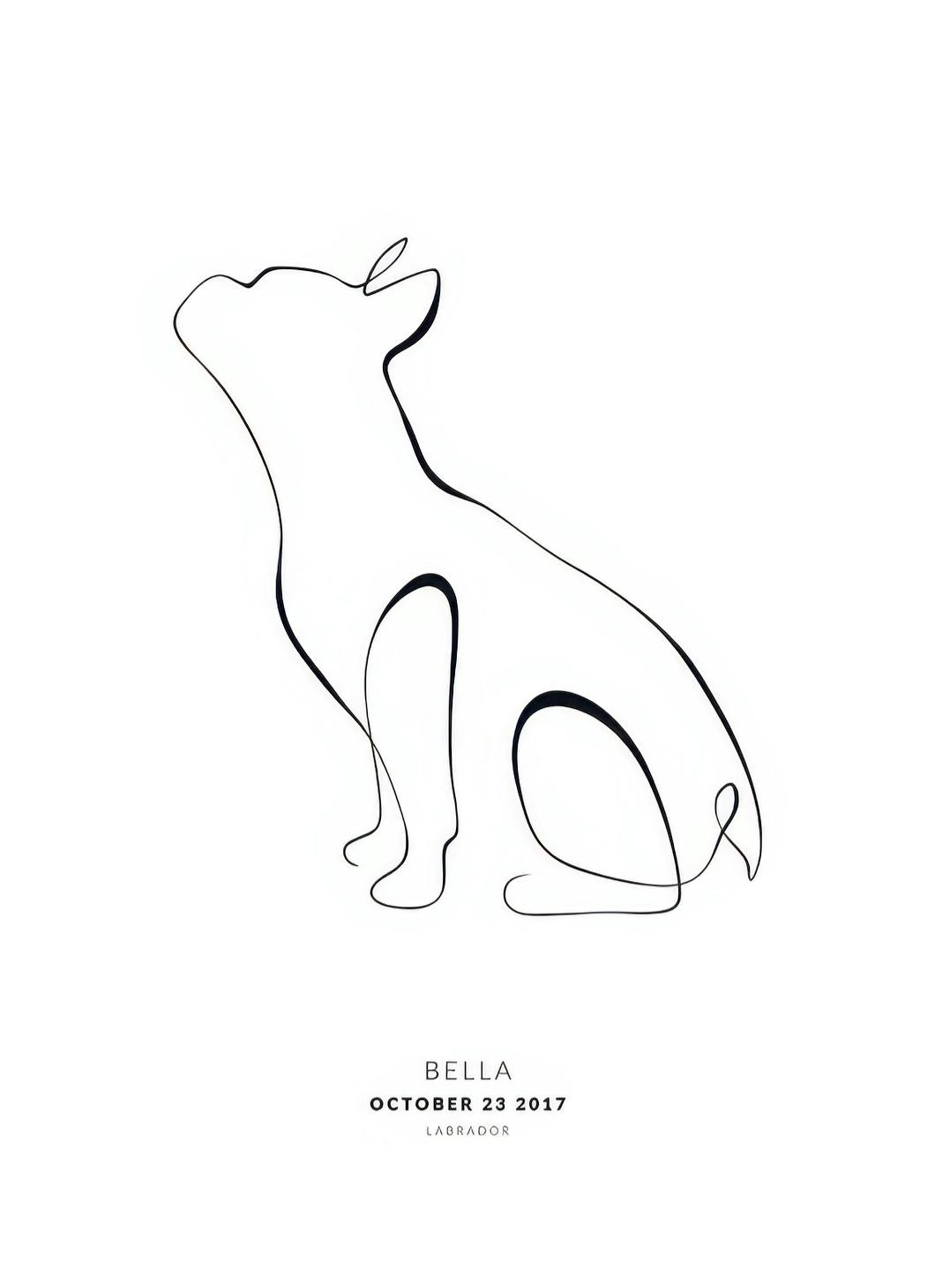 Mój pies Buldog francuski Plakat Personalizowany (30x40 cm) - Poster Store