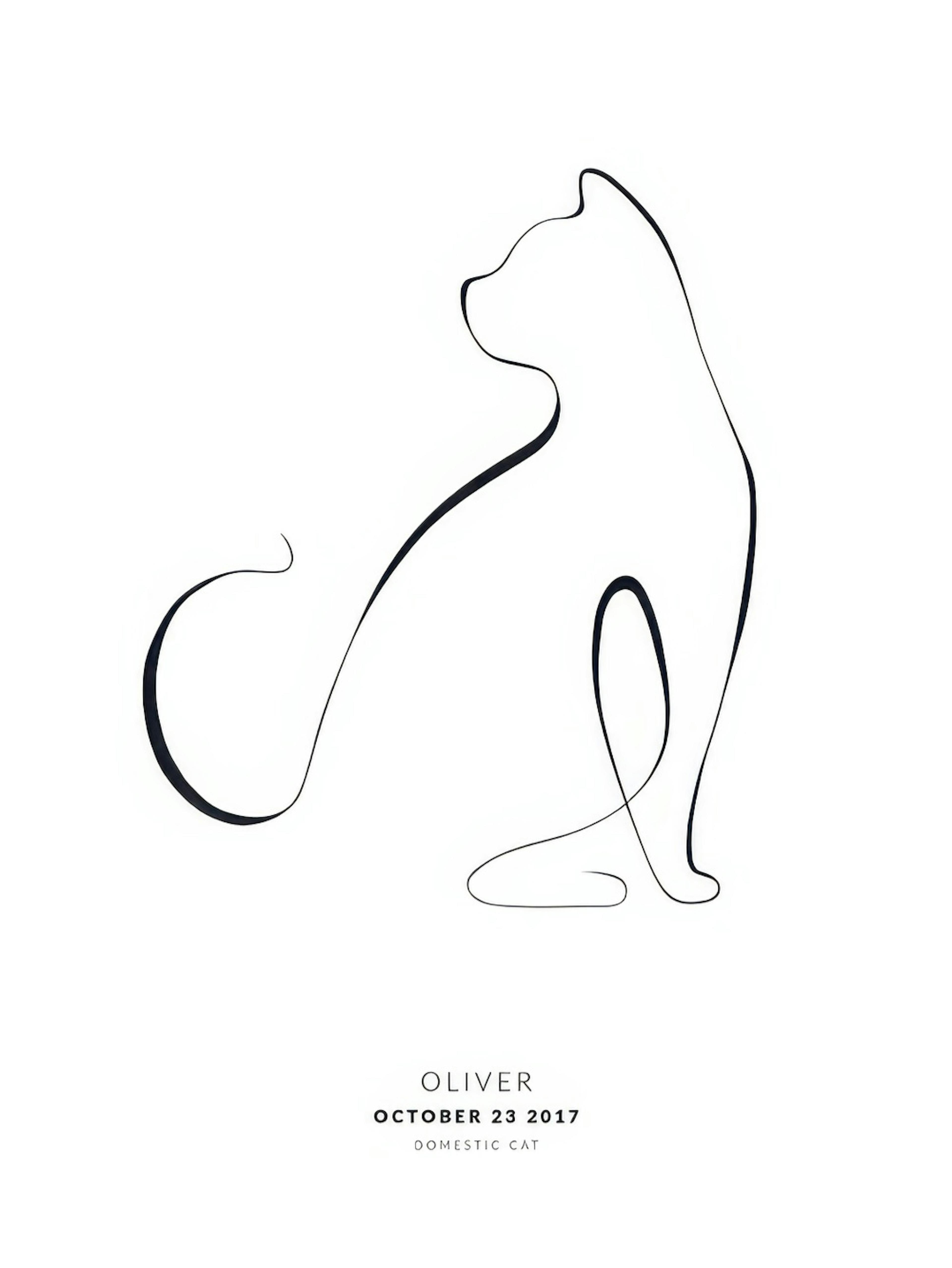 Mon Chat Chat Domestique Poster Personnalisé thumbnail