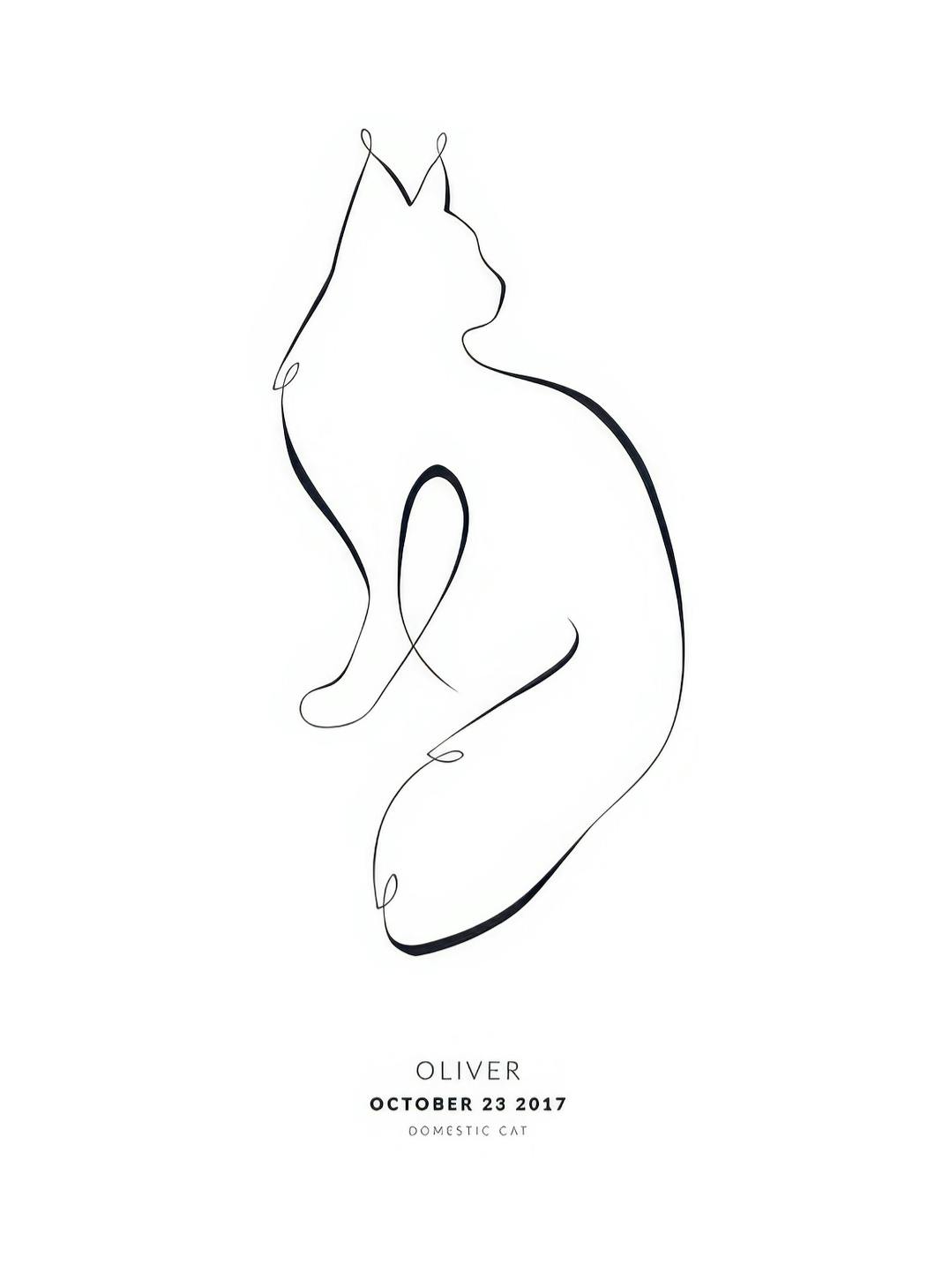 Mon Chat Maine Coon Poster Personnalisé (50x70 cm) - Poster Store