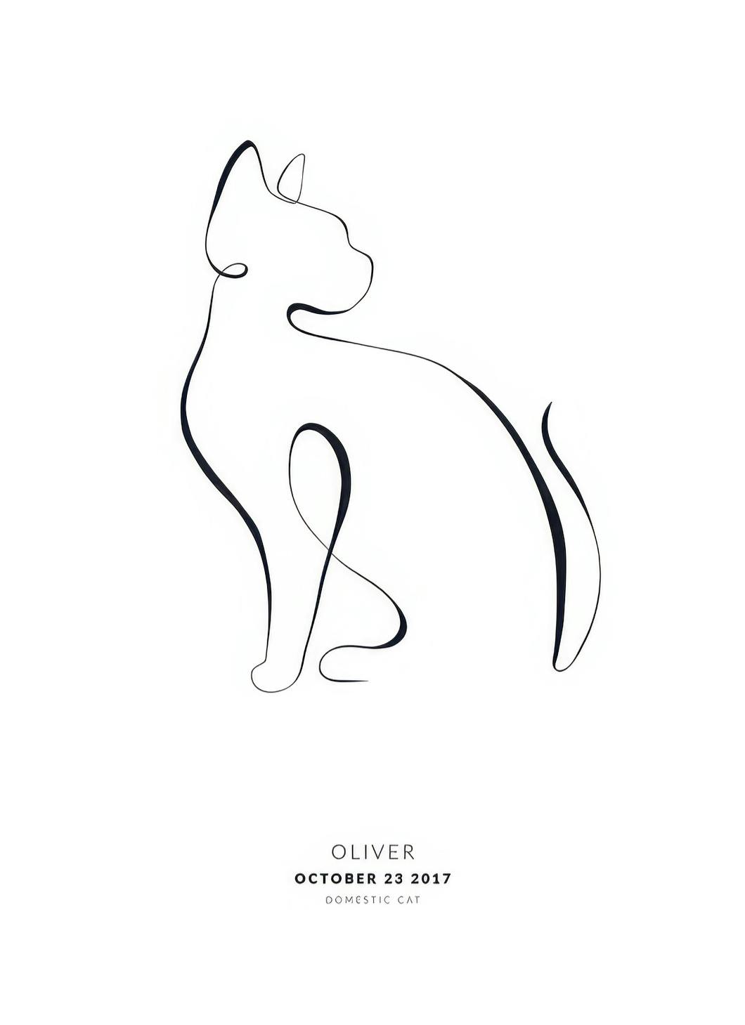Mon Chat Devon Rex Poster Personnalisé (30x40 cm) - Poster Store