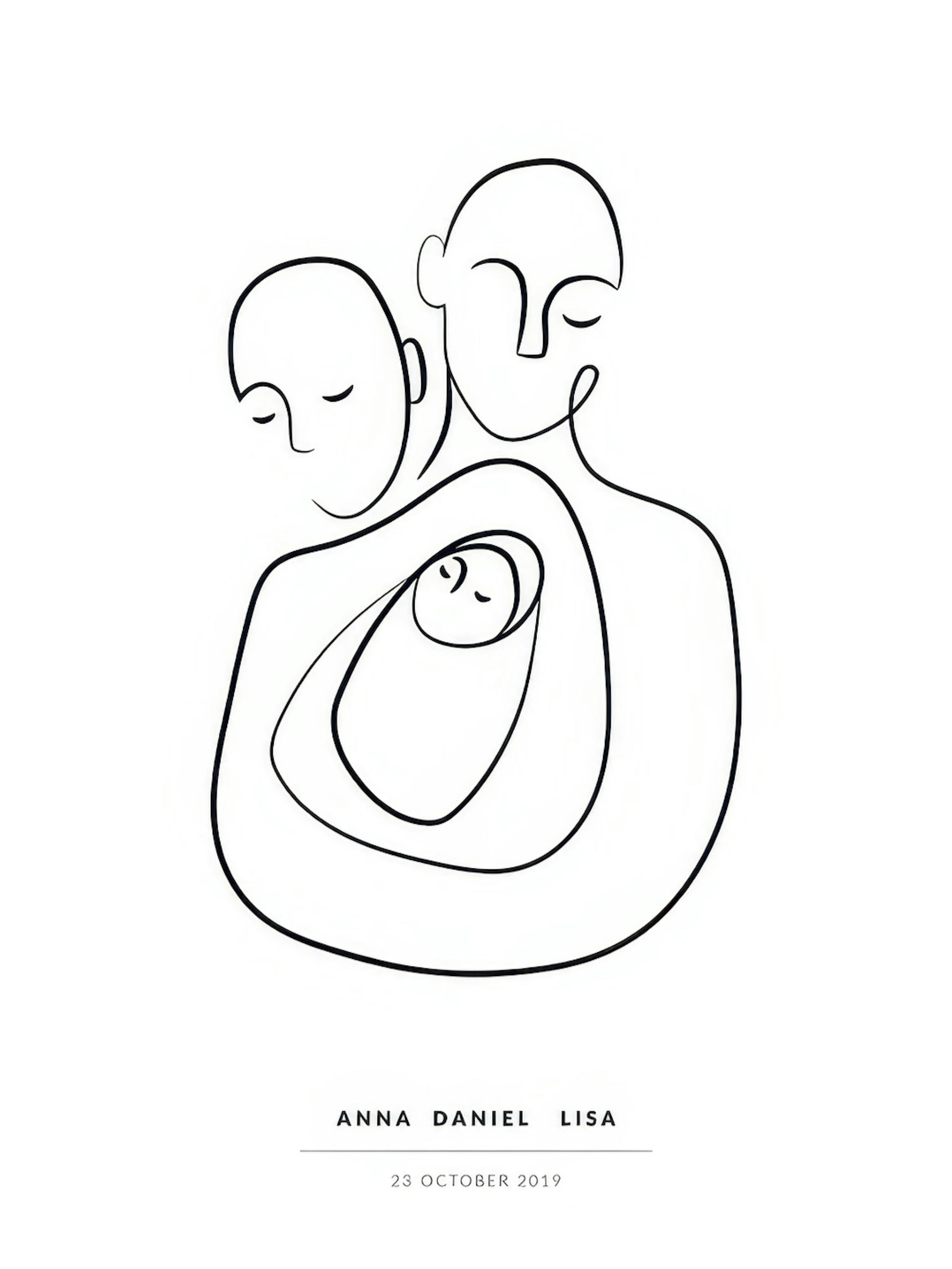 Notre Famille Poster Personnalisé thumbnail