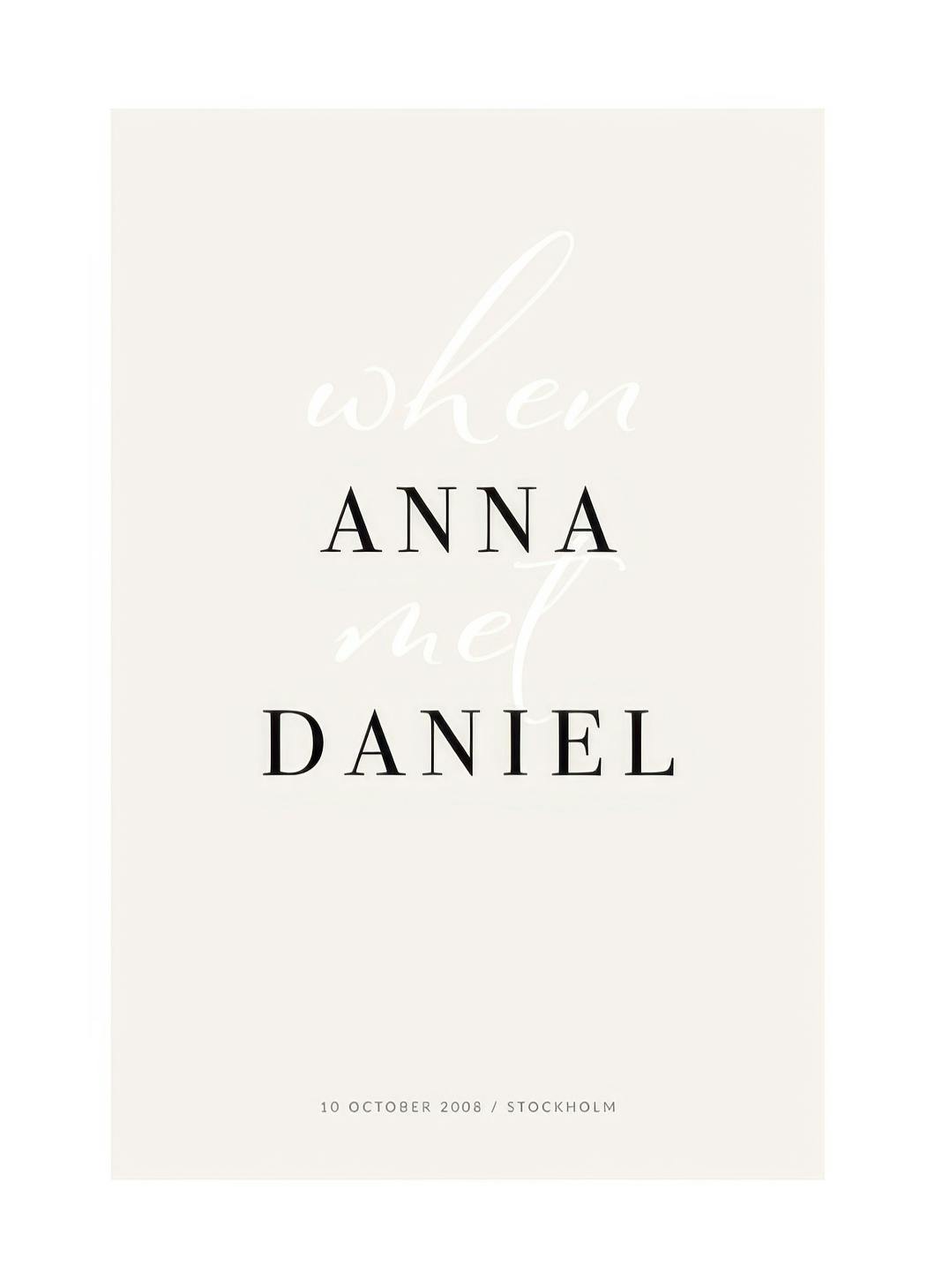 When They Met personlig plakat (50x70 cm) - Poster Store