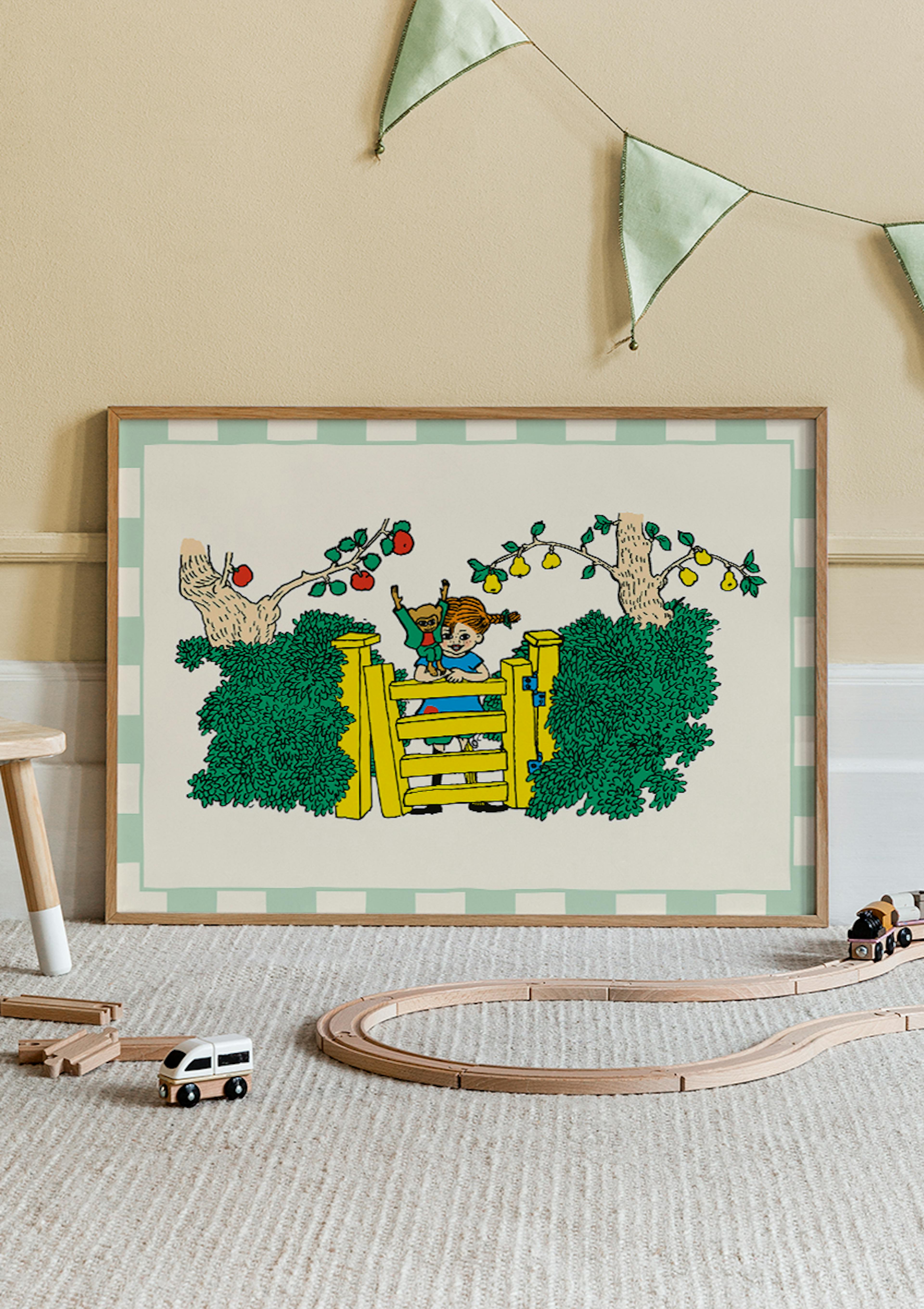 Pippi Calzaslargas en el Jardín Póster thumbnail