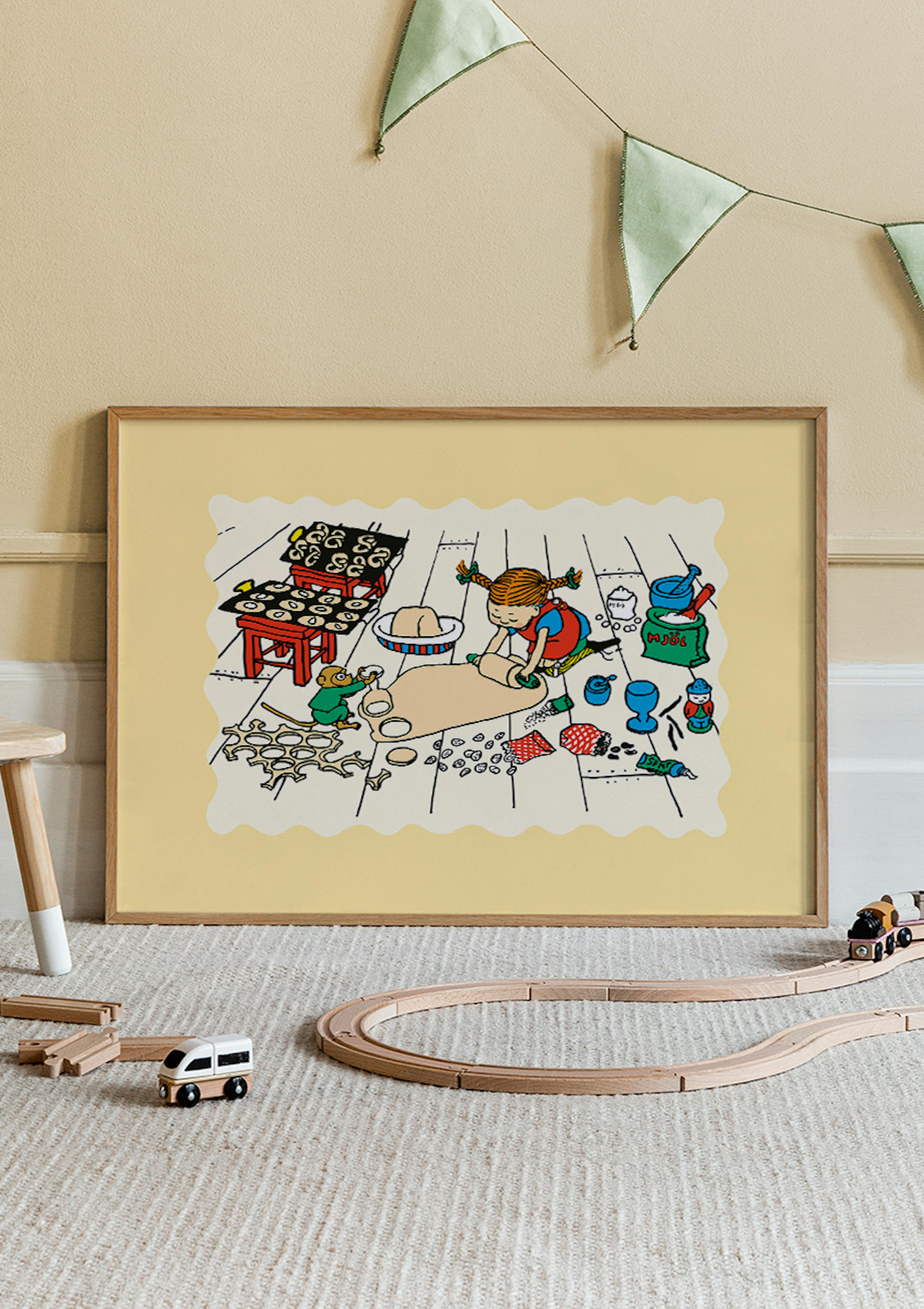 Pippi Longstocking en train de cuisiner Poster thumbnail