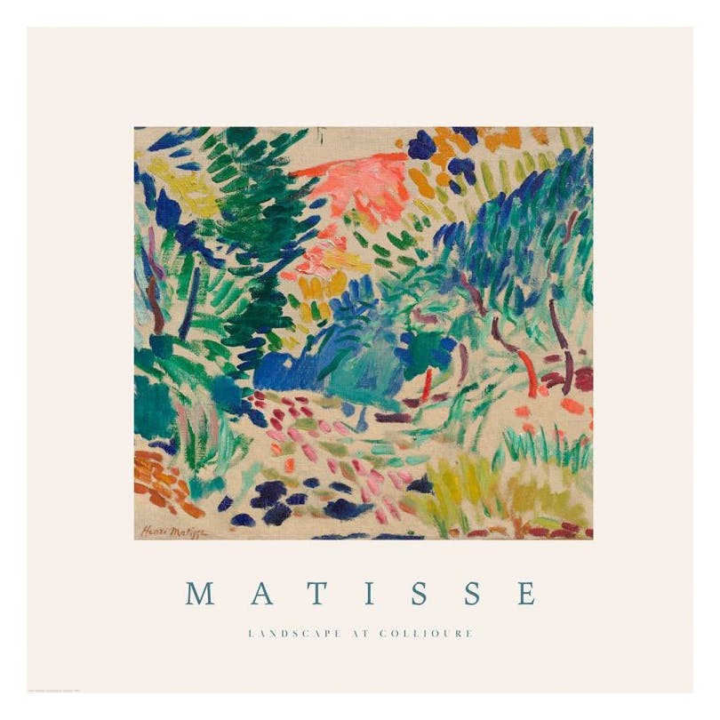 Matisse - Paysage à Collioure Affiche (50x50 cm) - Poster Store