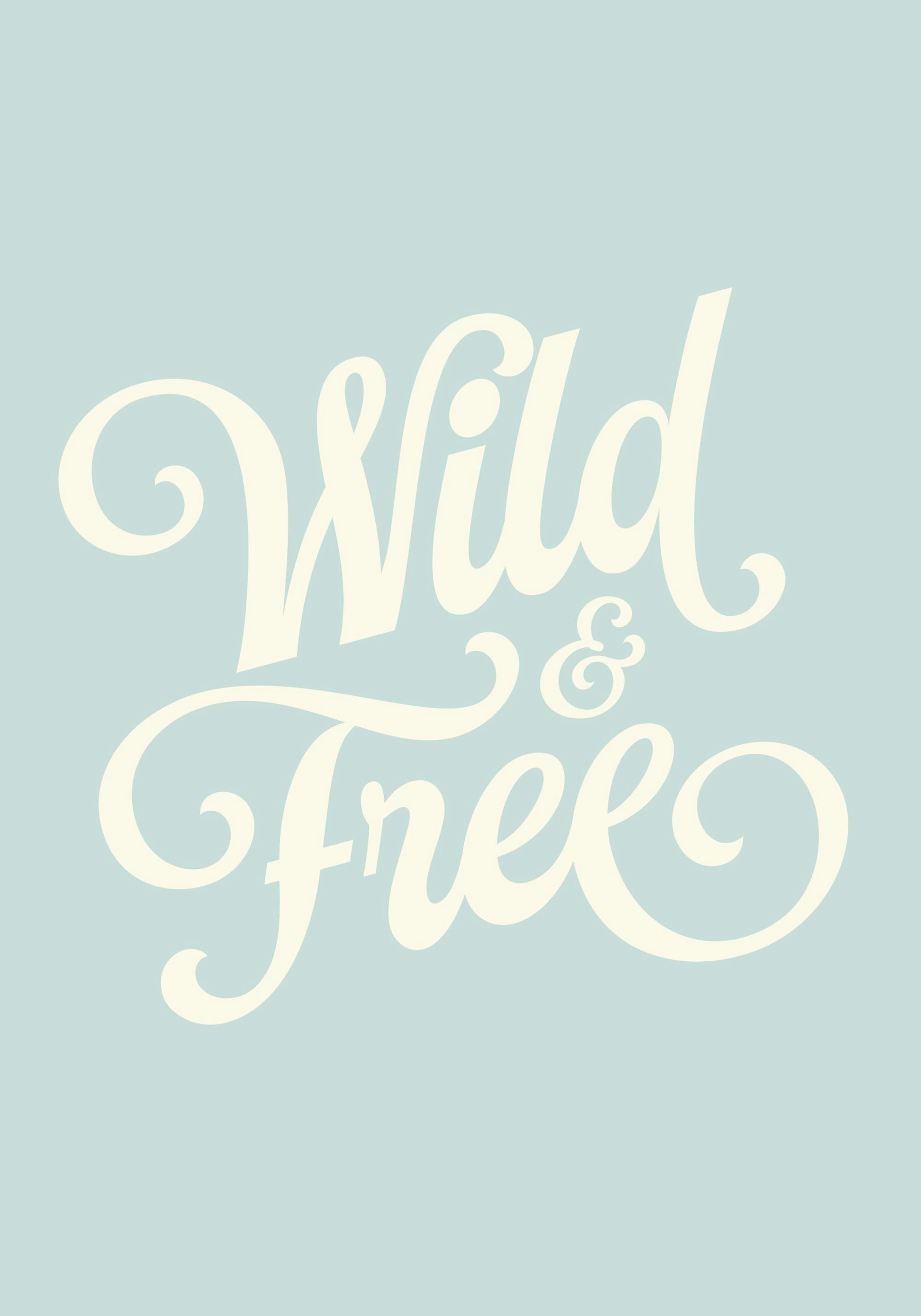 Wild and Free Blau Poster thumbnail