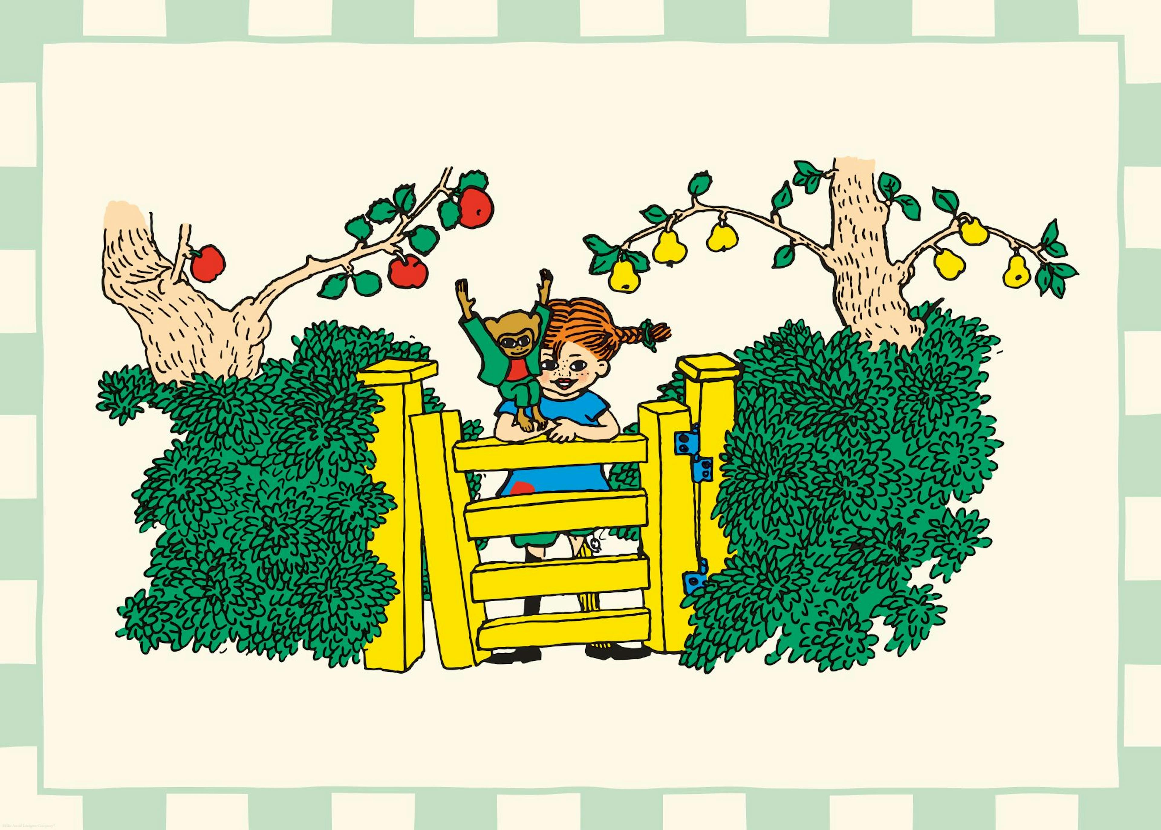 Pippi Dlouhá punčocha na zahradě plakát 0