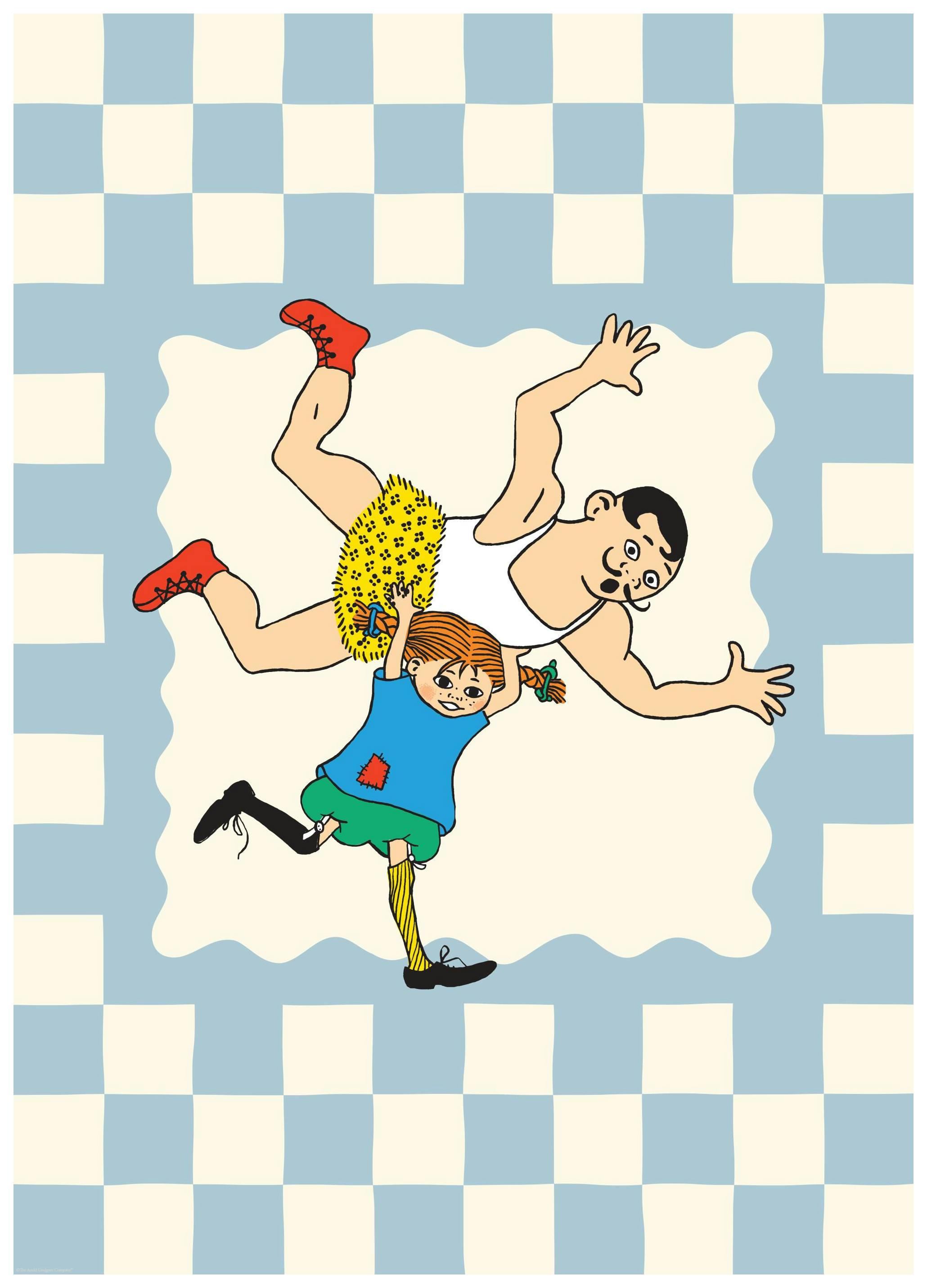 Pippi Langstrømpe og Adolf den Sterke Plakat (21x30 cm) - Poster Store