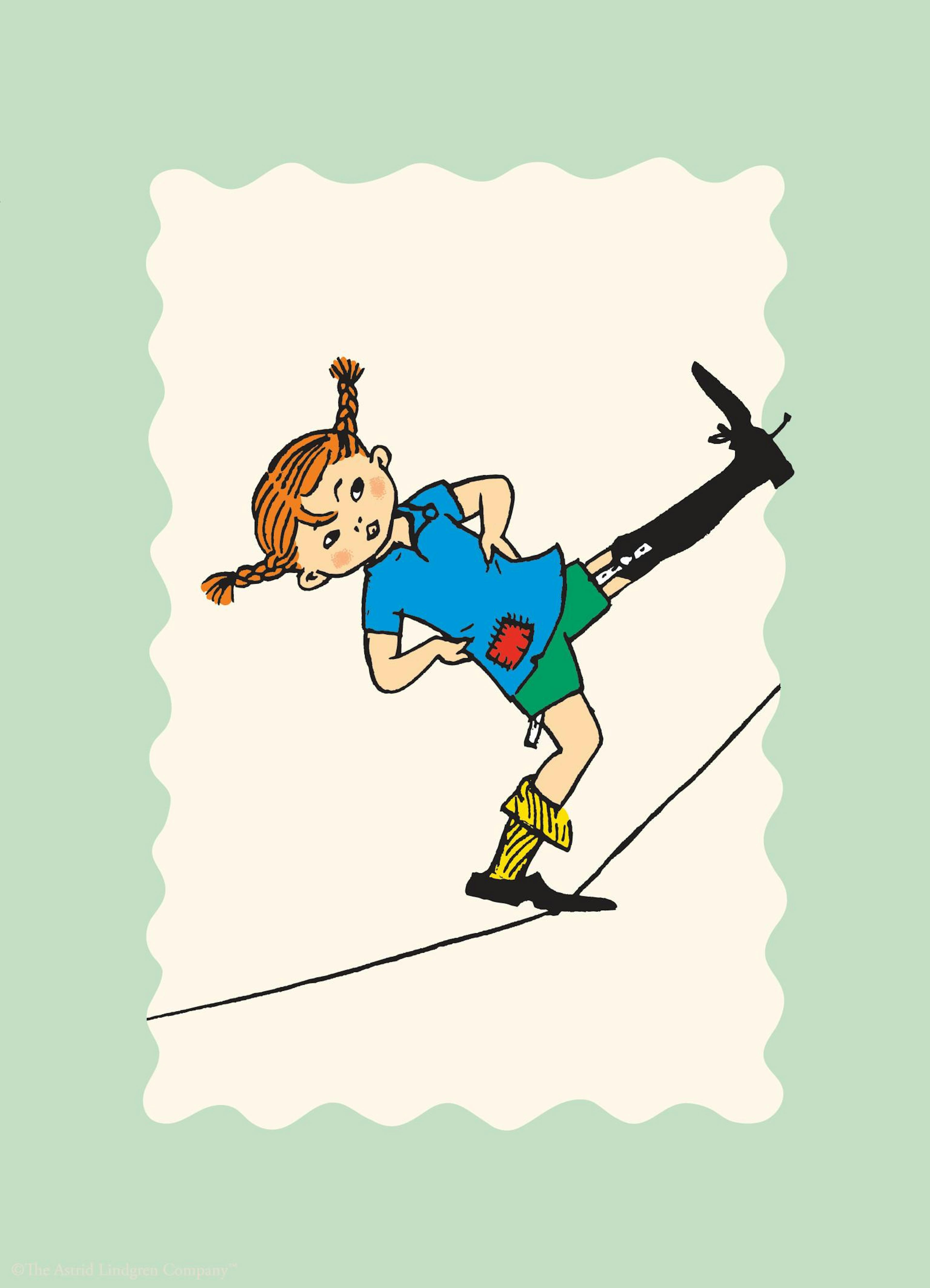 Pippi Langstrømpe Balanserende Plakat thumbnail