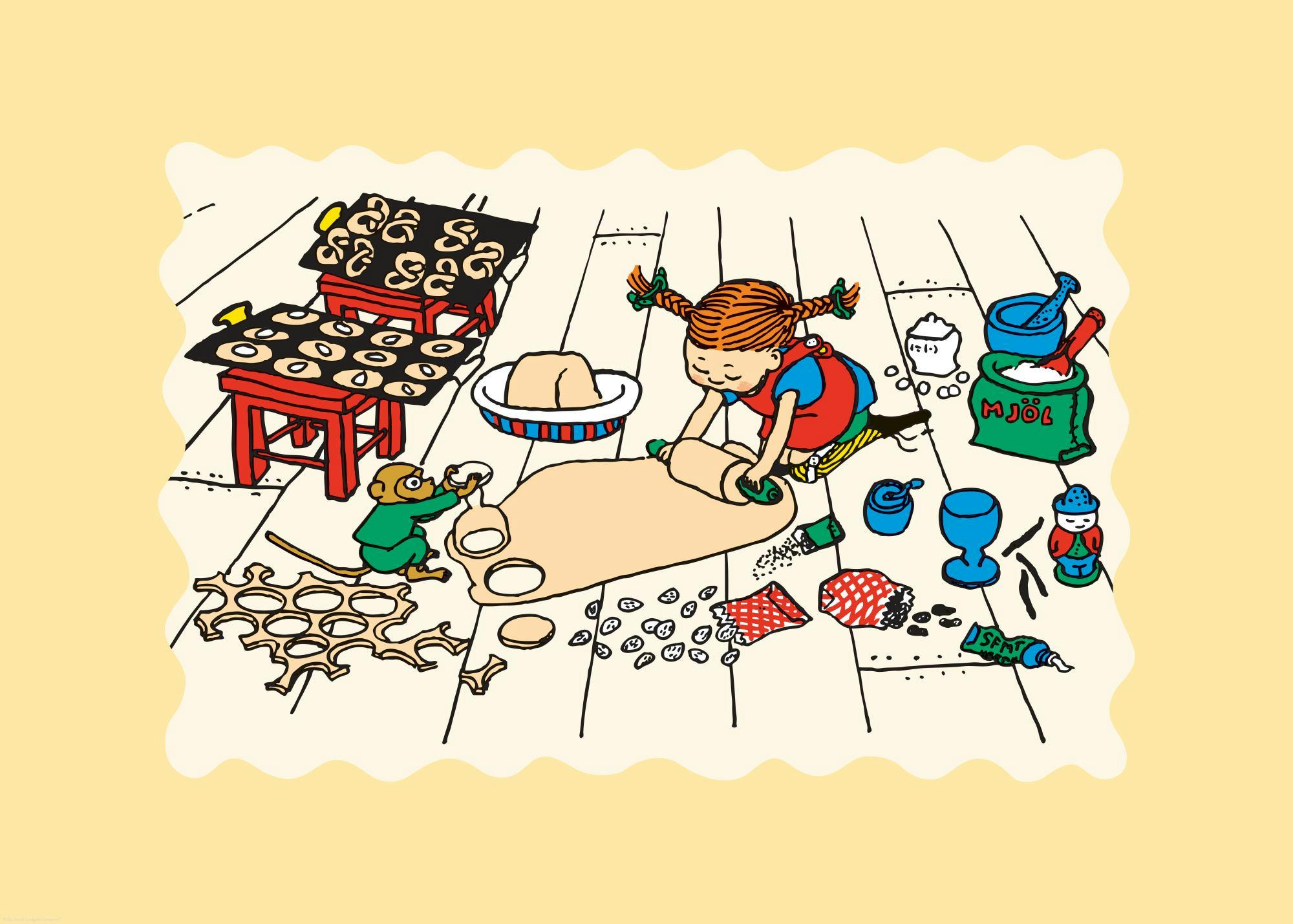 Pippi Longstocking en train de cuisiner Poster 0