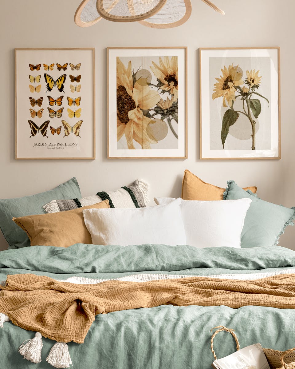Zestaw Plakatów Sunflower Harmony (50x70 cm) - Poster Store