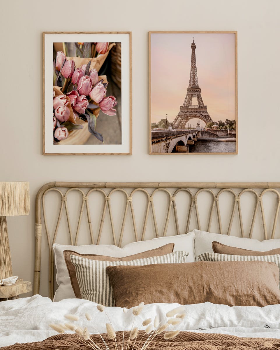 Lot de Posters Paris Floral Duo (50x70 cm) - Poster Store