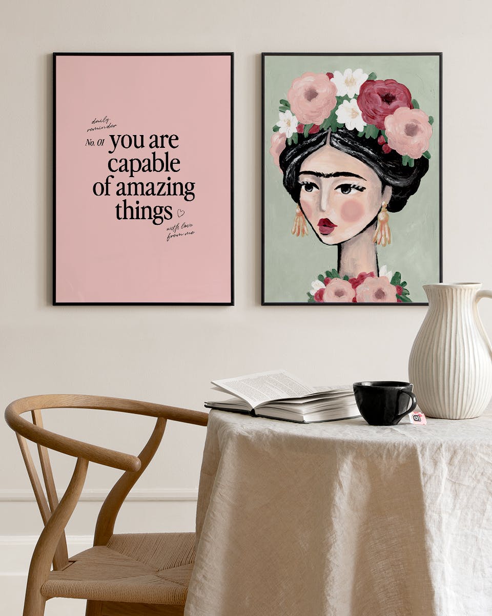 Pink Frida Duo Poster Pack (50x70 cm) - Poster Store