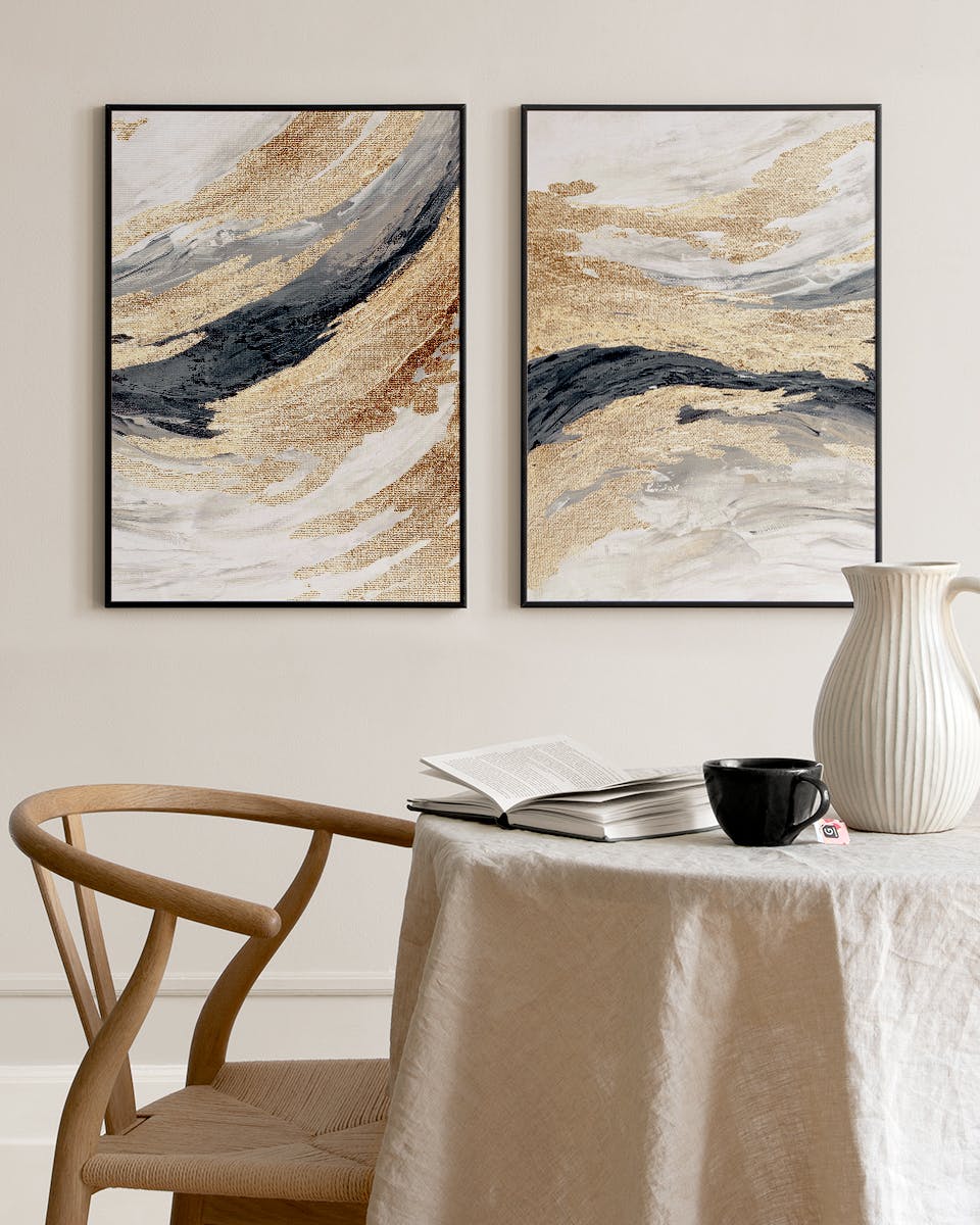 Gold Wave Duo Lot de Posters (50x70 cm) - Poster Store