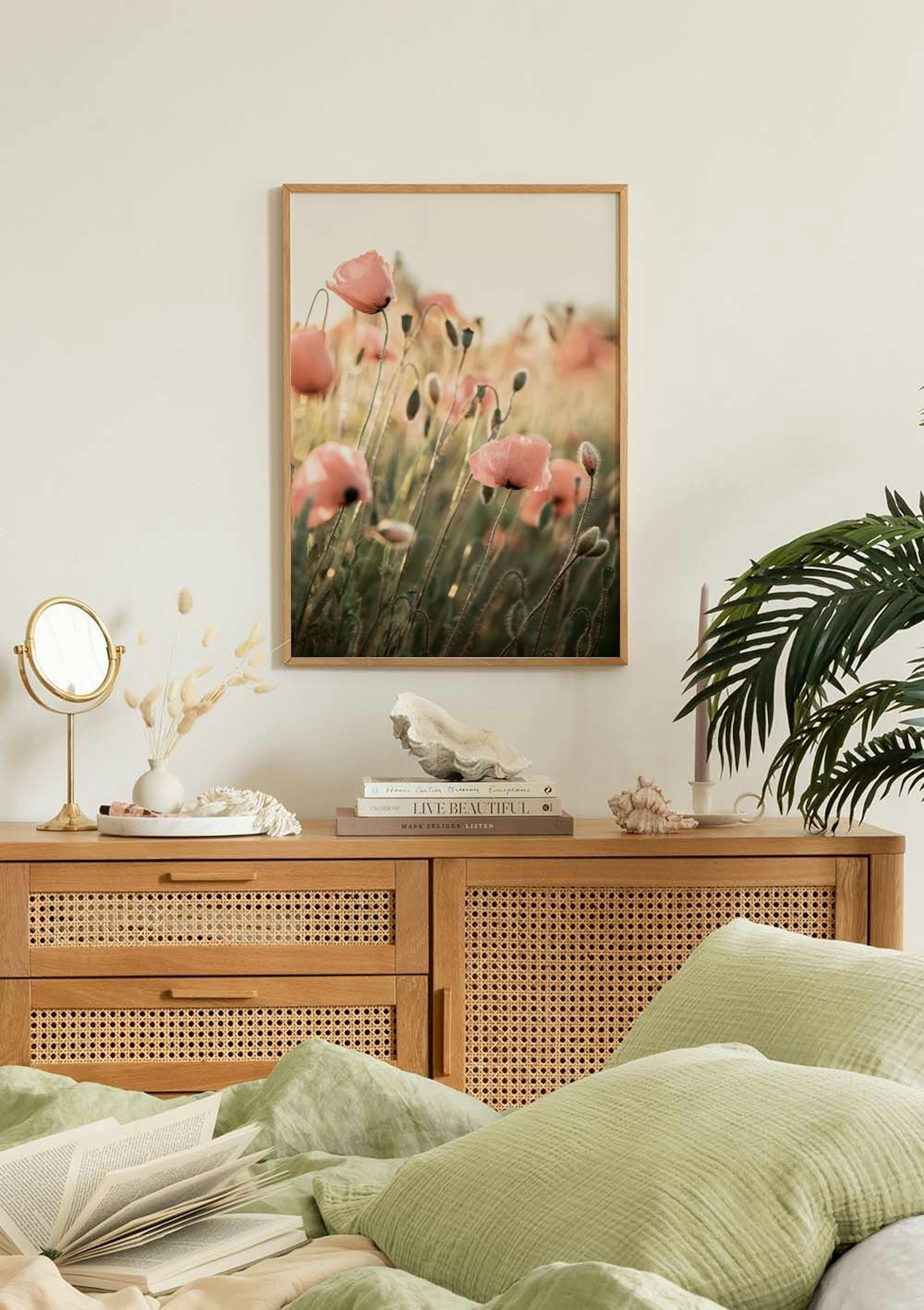 Rosa Mohnblumen Poster thumbnail