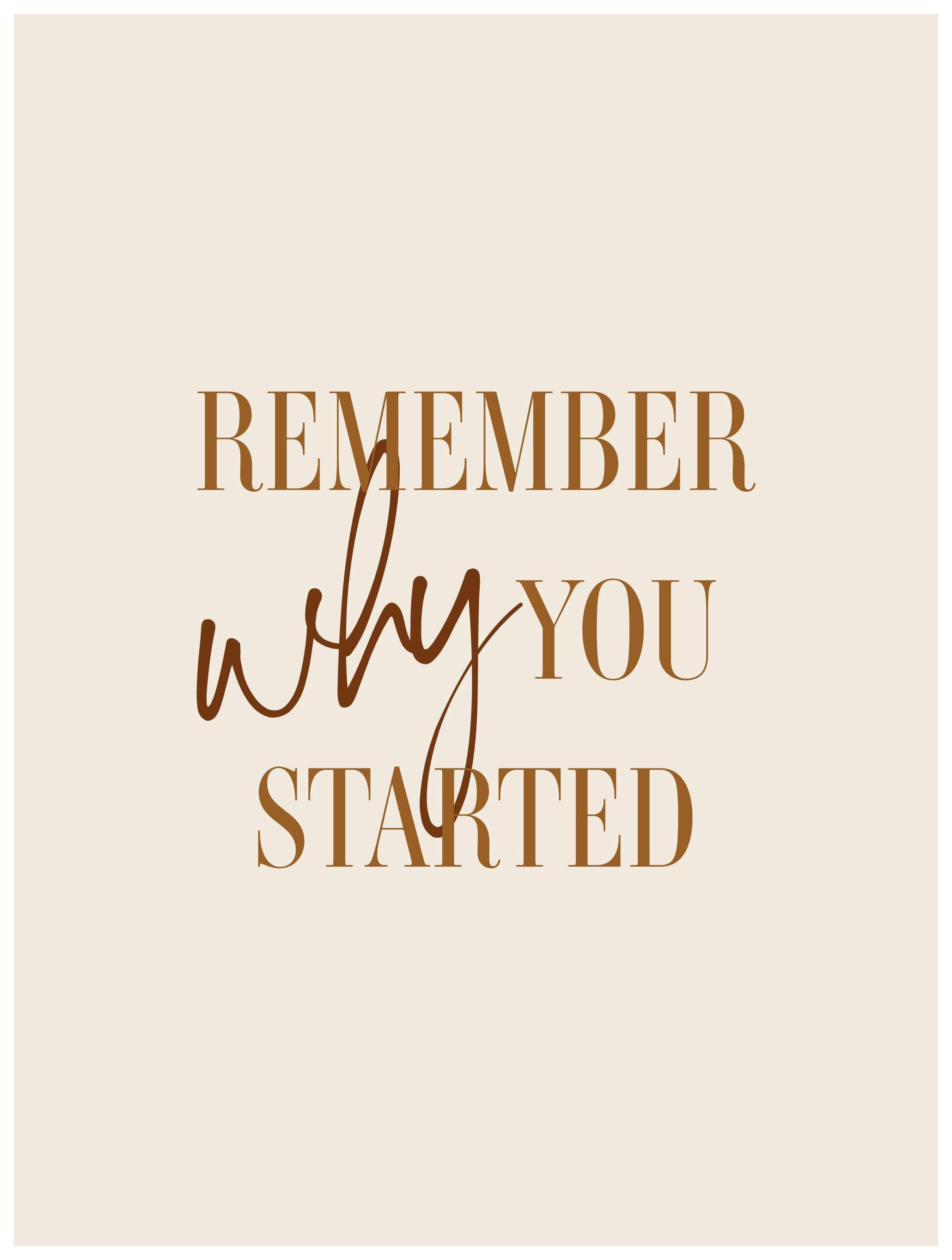 Pourquoi Vous Avez Commencé Poster (21x30 cm) - Poster Store
