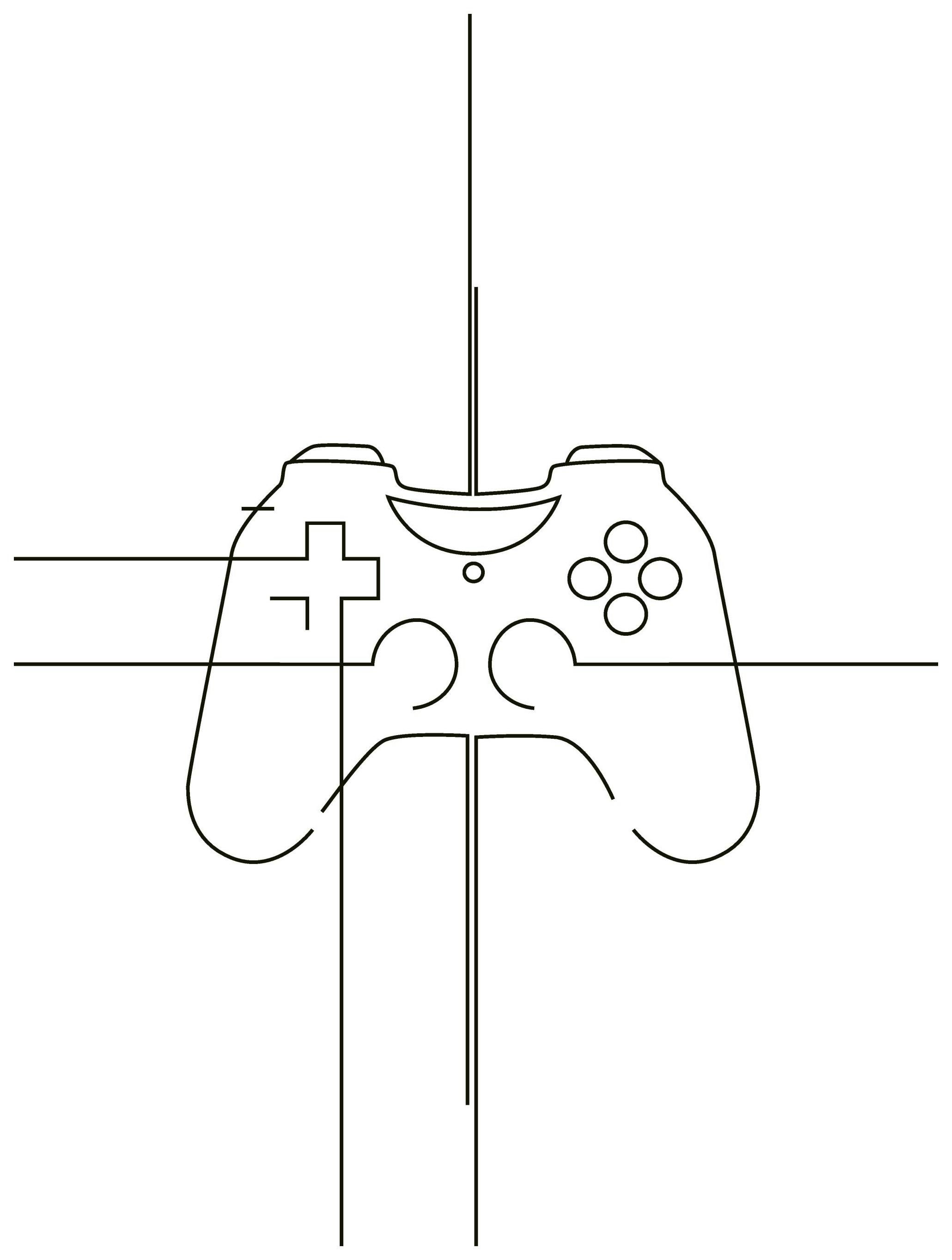 Affiche de la manette de jeu (21x30 cm) - Poster Store