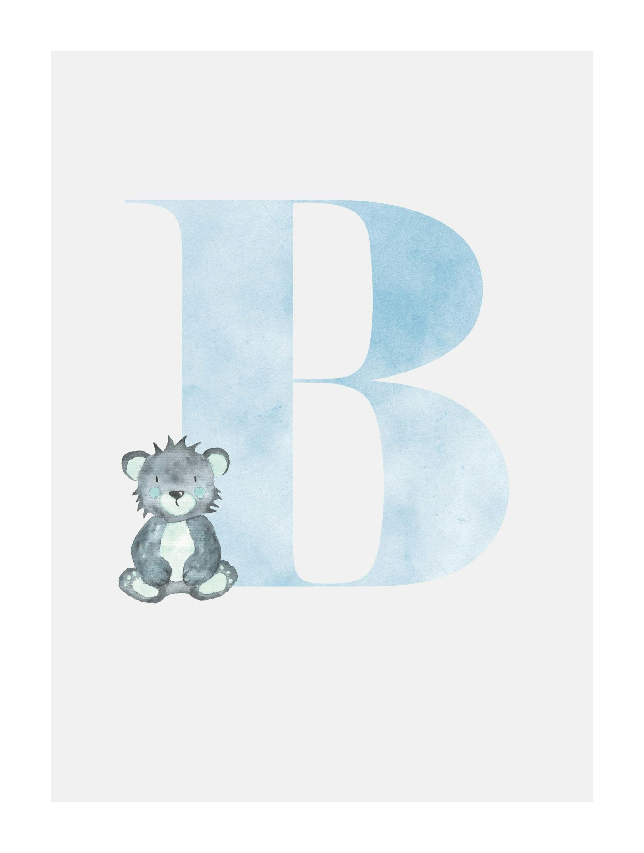 Alfabet B Plakat (21x30 cm) - Poster Store