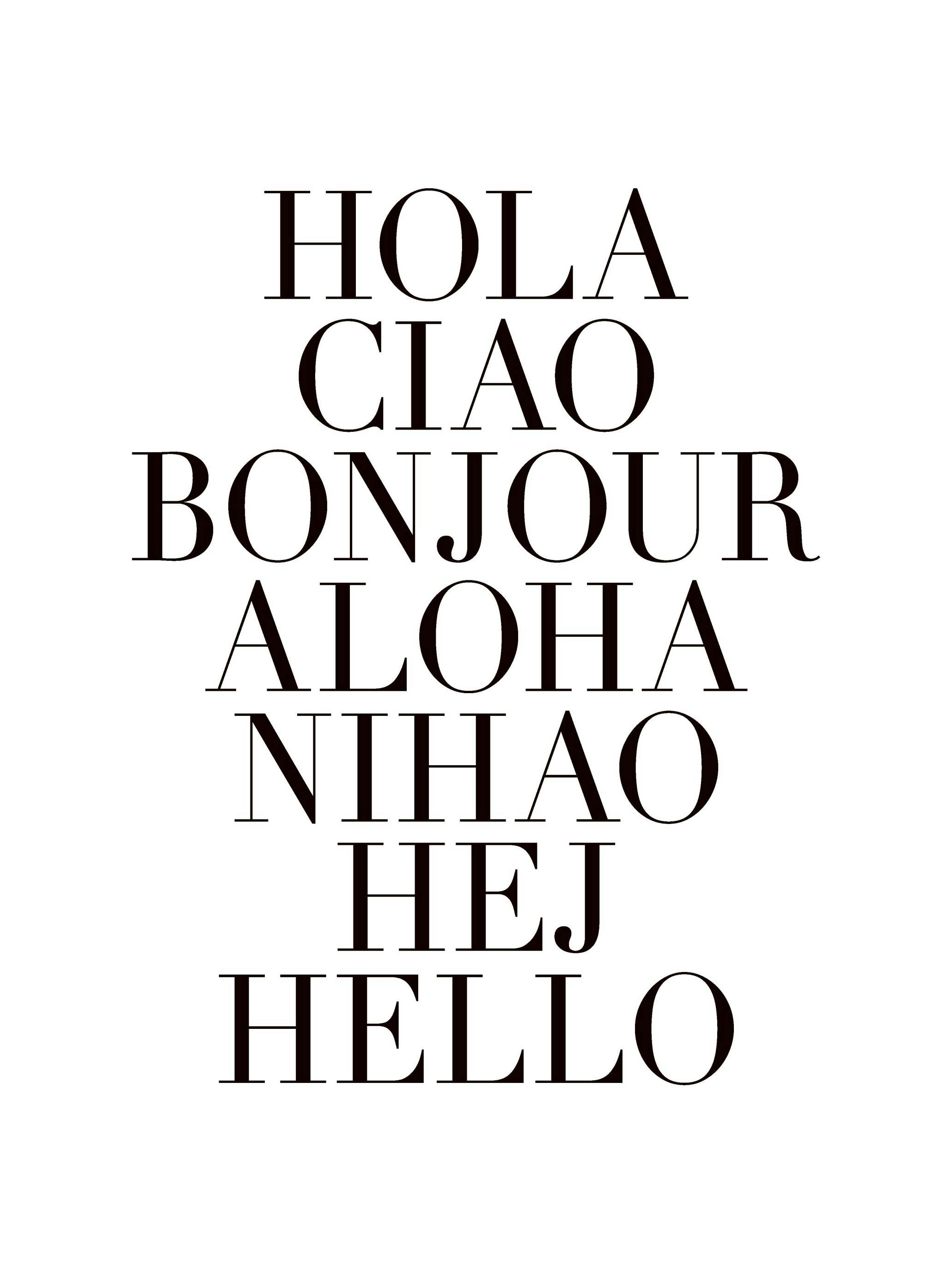 How To Say Hello Poster (30x40 cm) - Poster Store