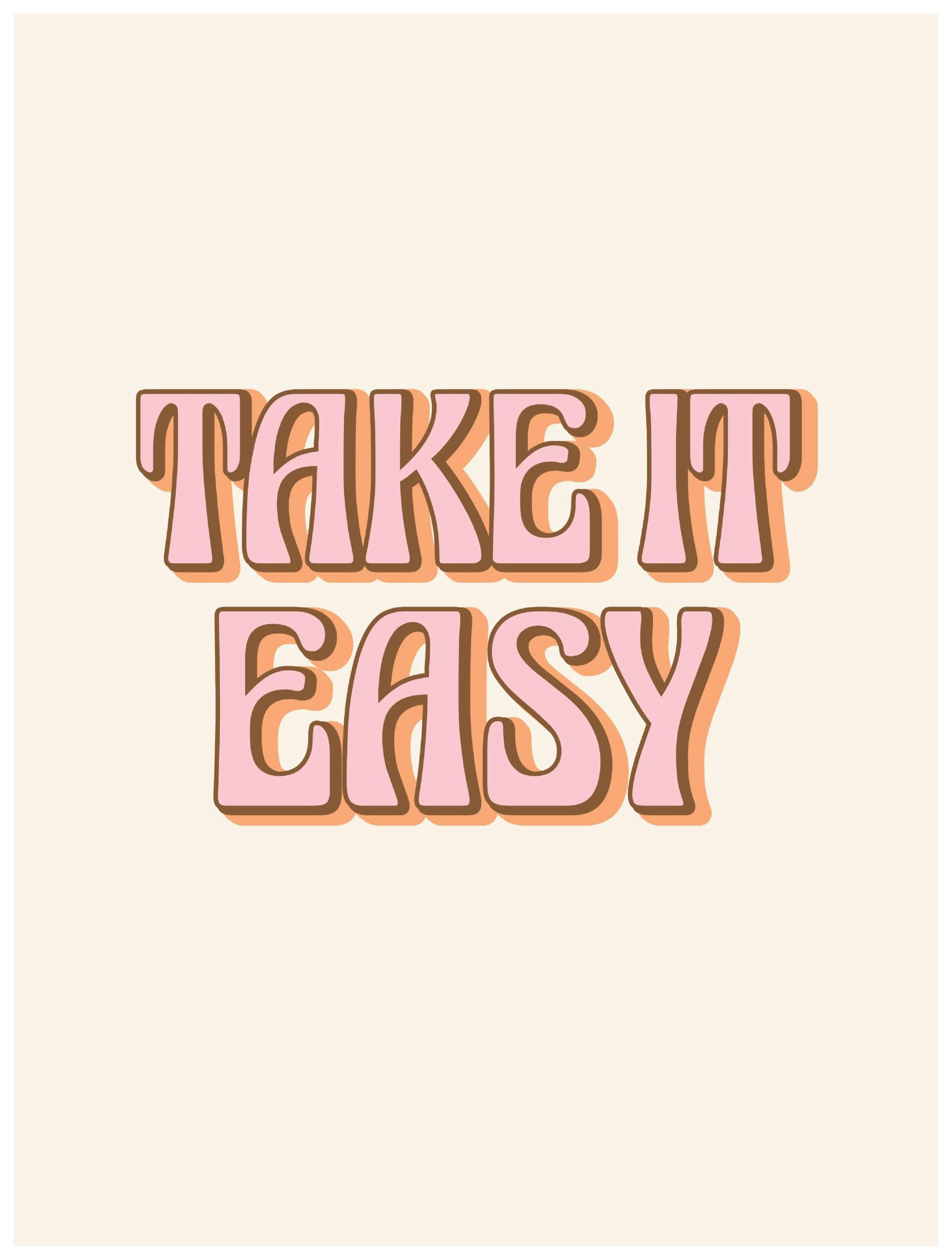 Plakat Take It Easy (21x30 cm) - Poster Store