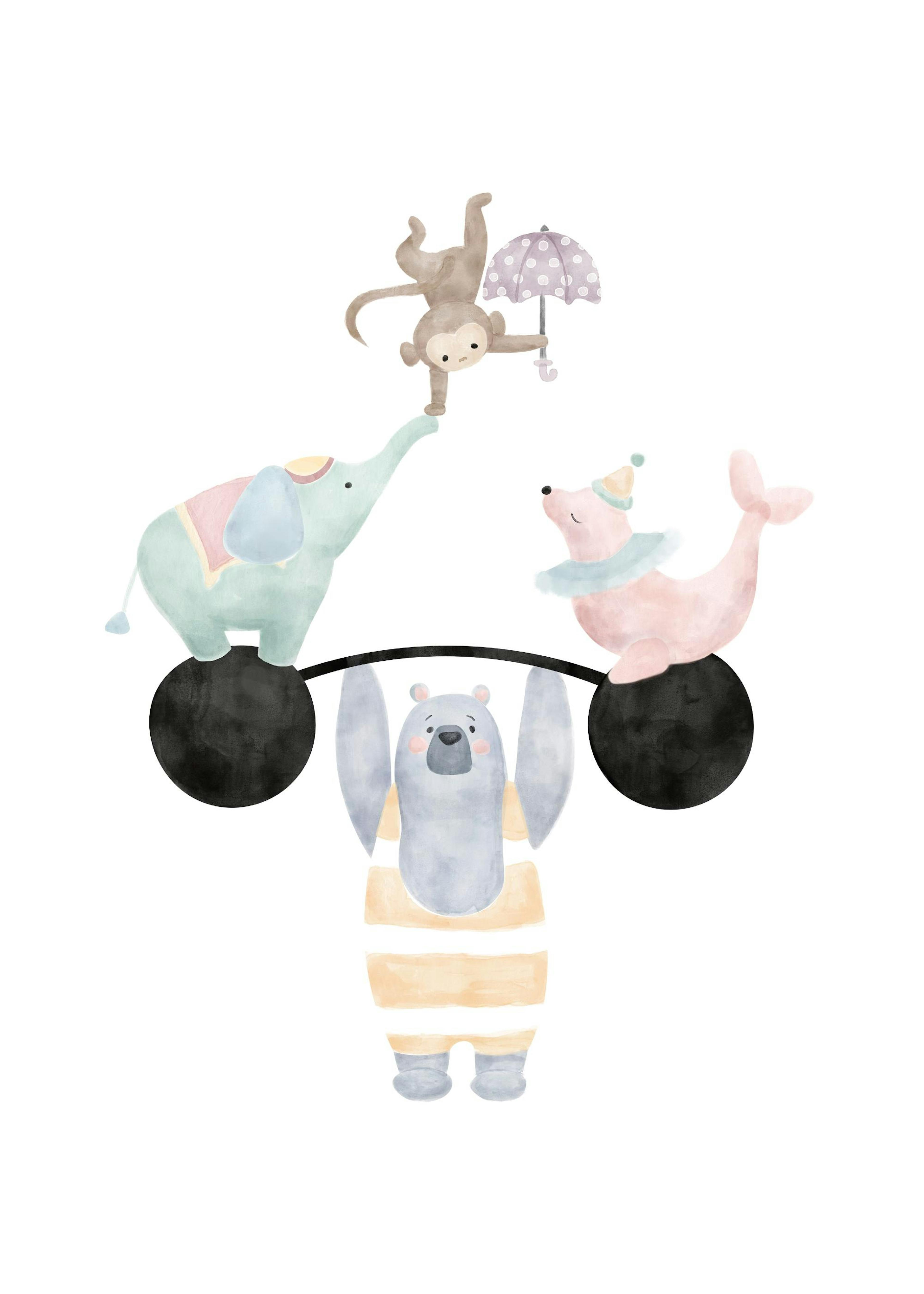 Akrobaci cyrkowi Plakat 0