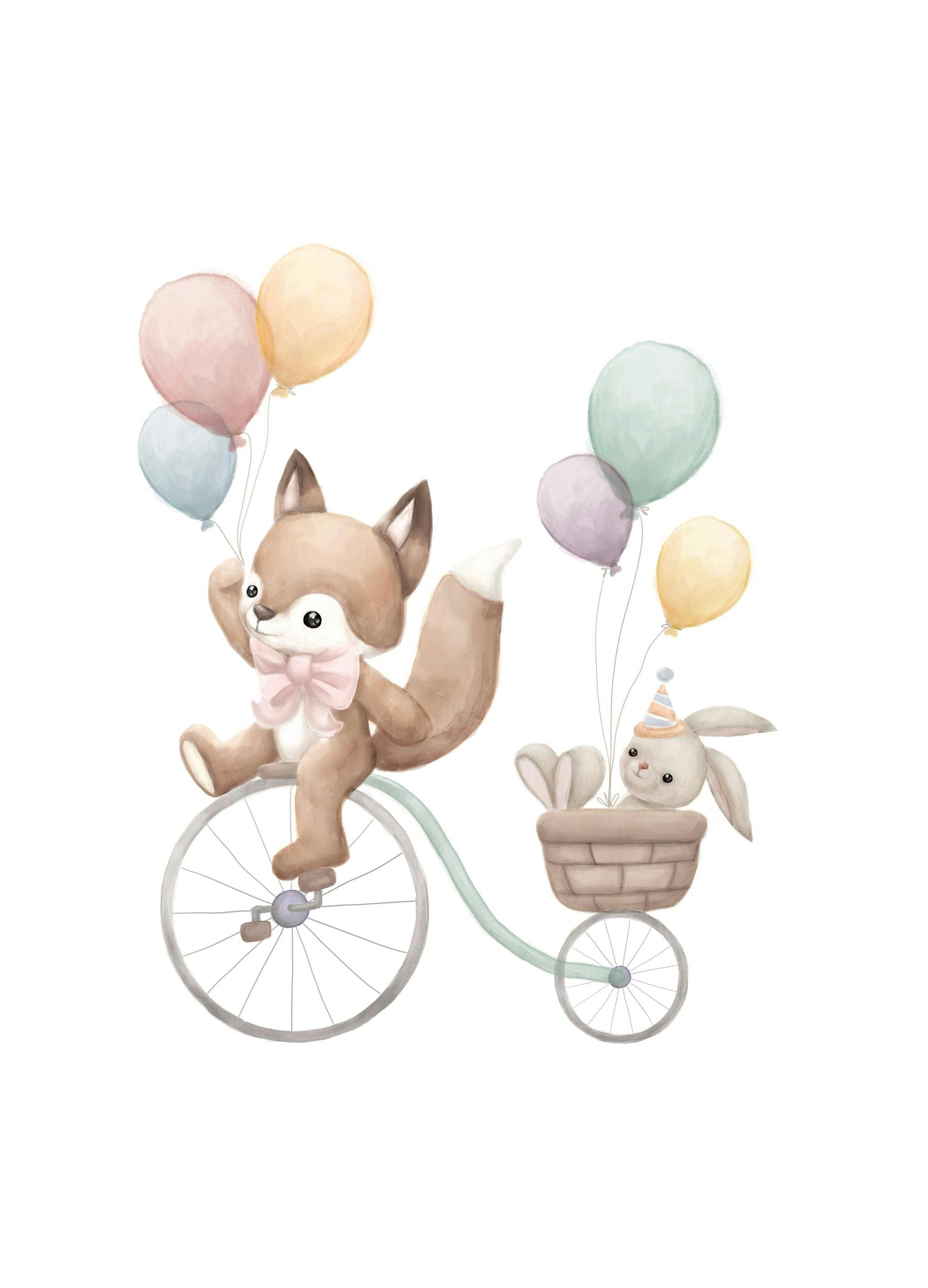 Fietsvriendjesposter (21x30 cm) - Poster Store