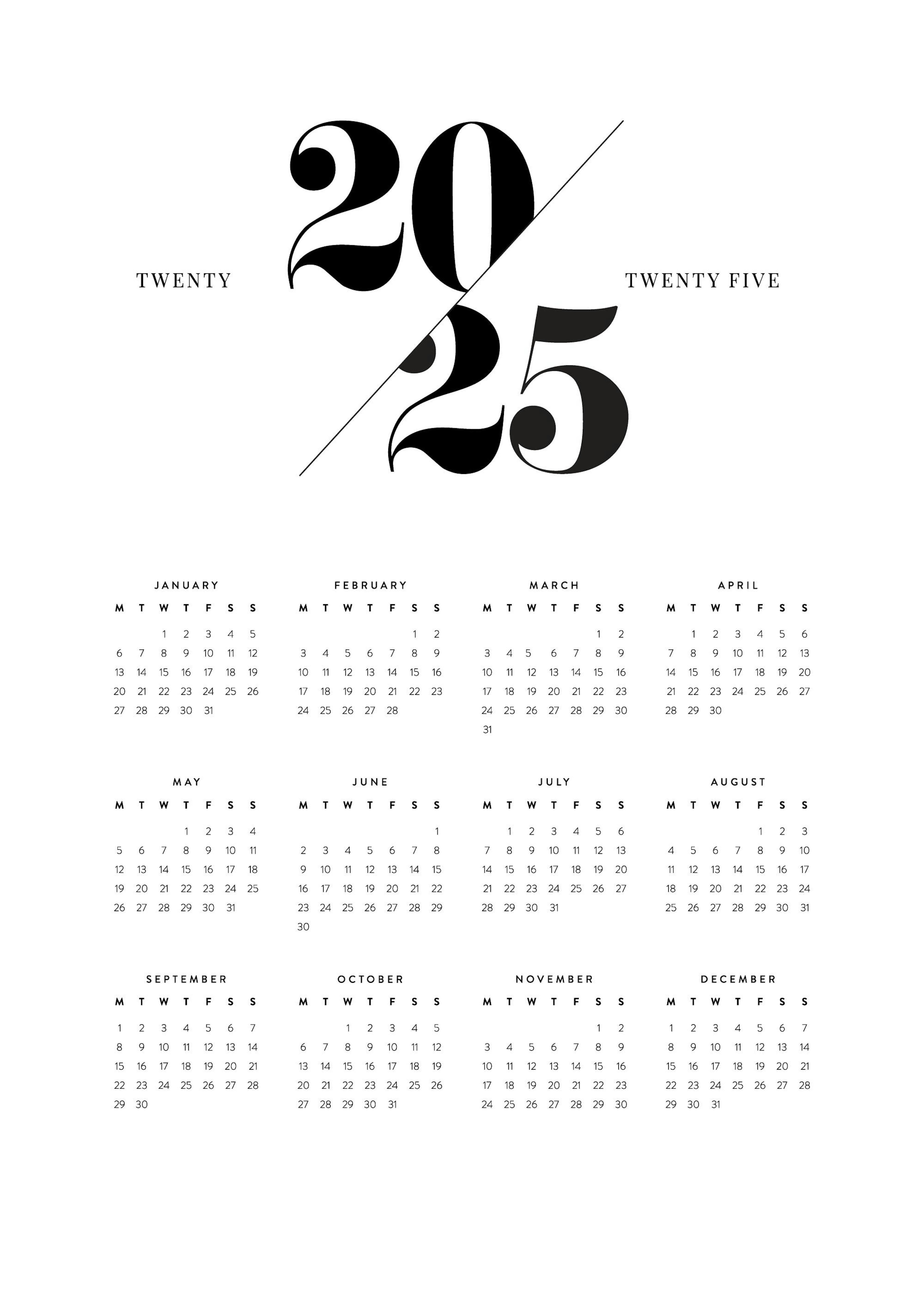 Kalender 2025 Plakat 0