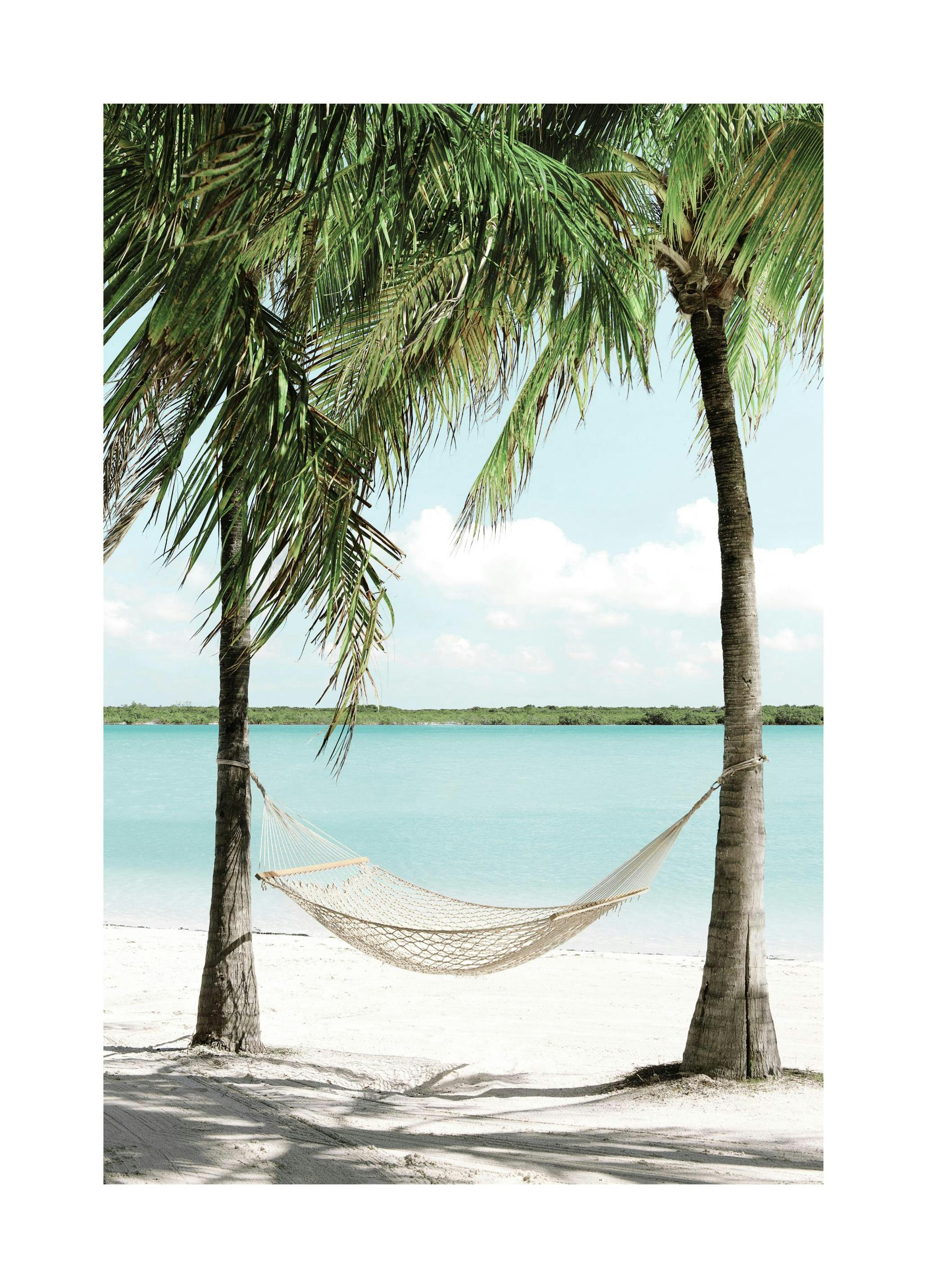 Hangmat op het Strand Poster (50x70 cm) - Poster Store