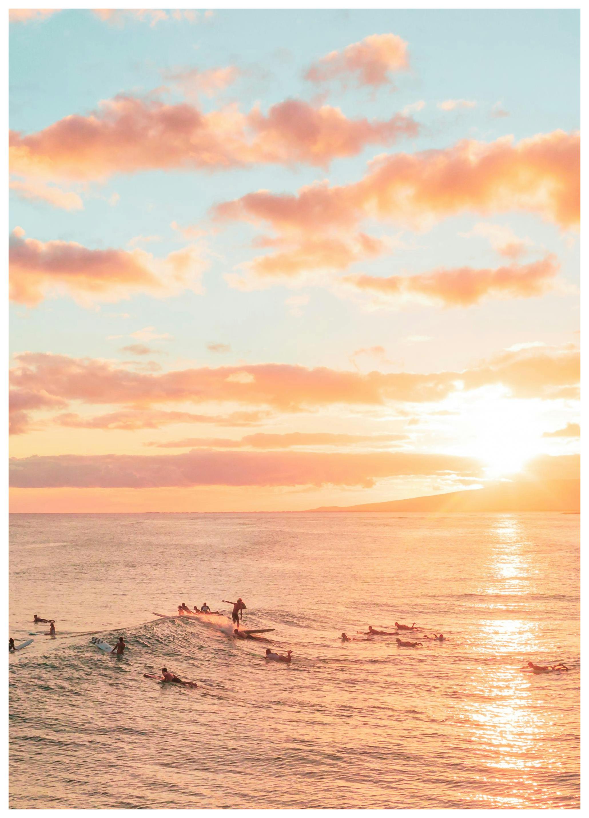 Zonsondergang Surf Poster (30x40 cm) - Poster Store