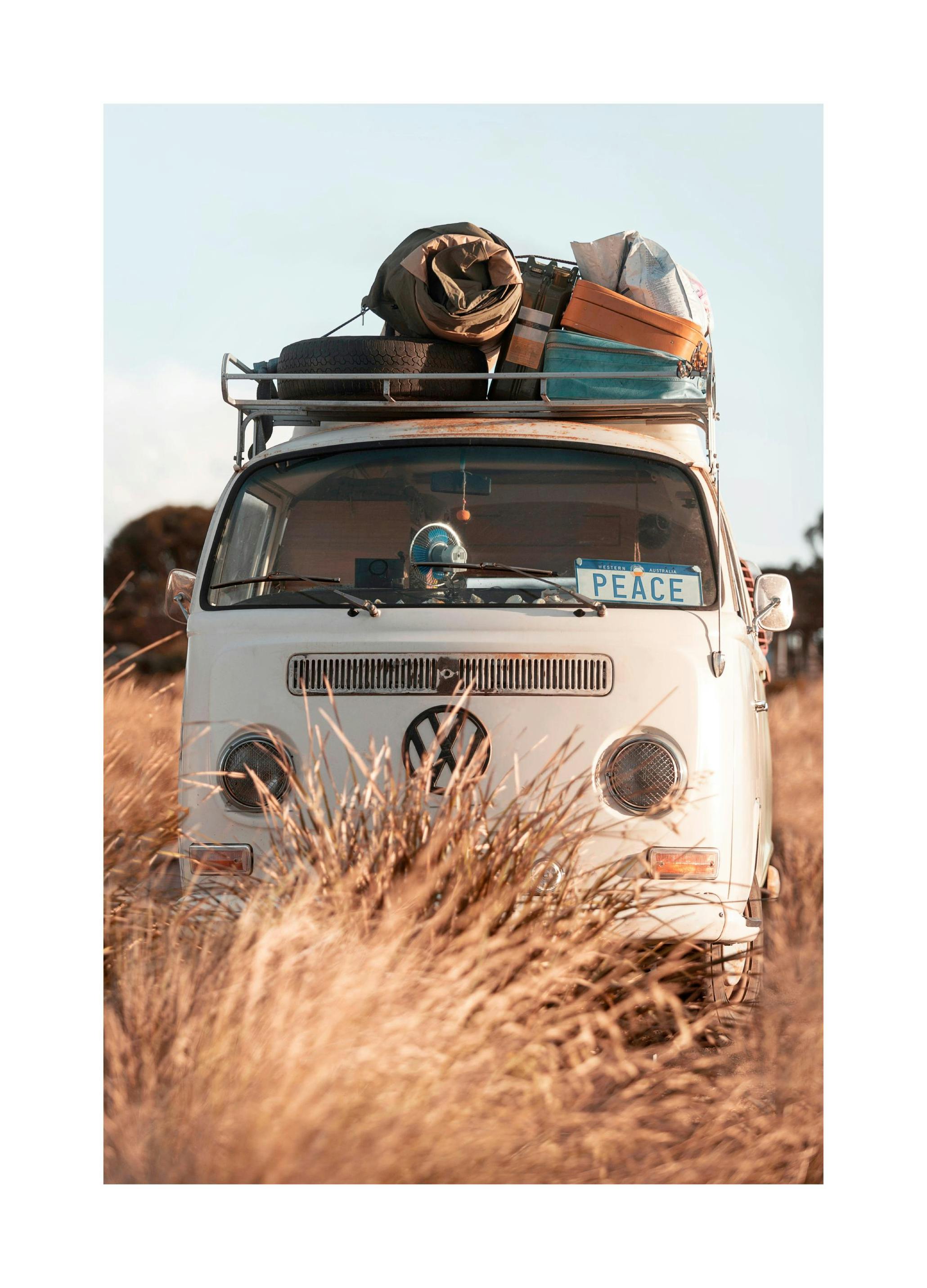 Hippie Busje Poster (30x40 cm) - Poster Store