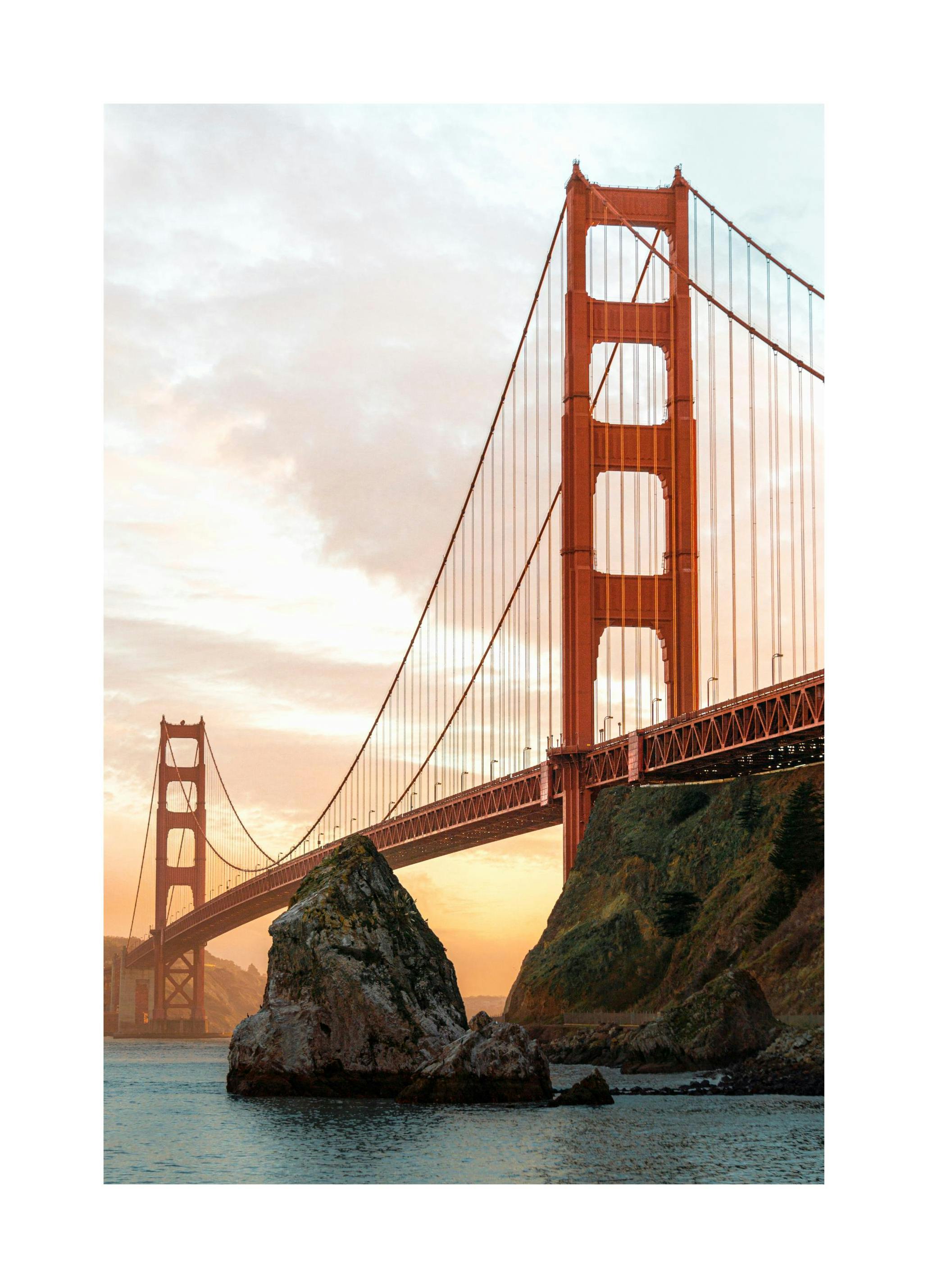 Prints Golden Gate Poster (50x70 cm) - Poster Store