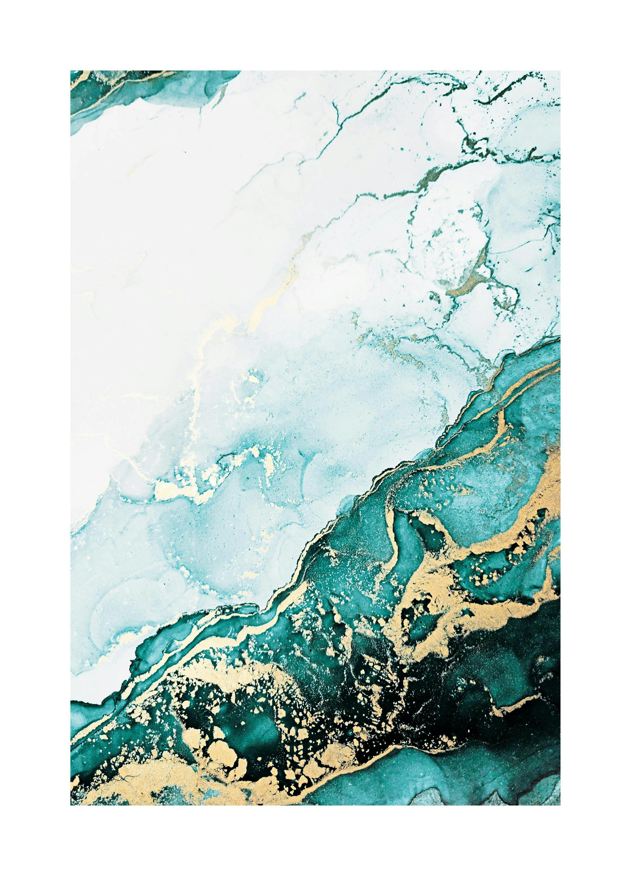 Turquoise Goud Nr 1 Poster (50x70 cm) - Poster Store