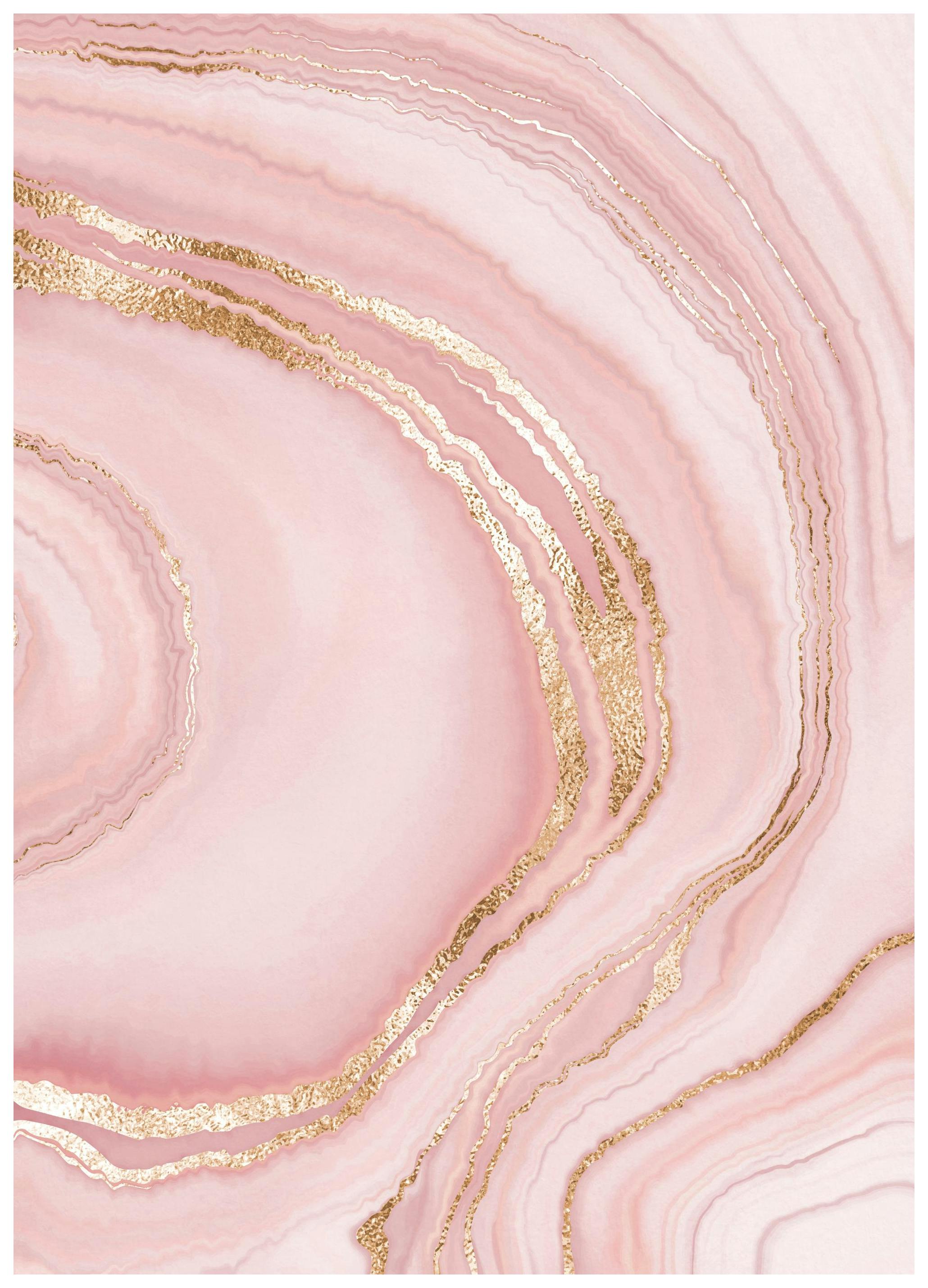Rosa och Guld Nr2 Poster (50x70 cm) - Poster Store