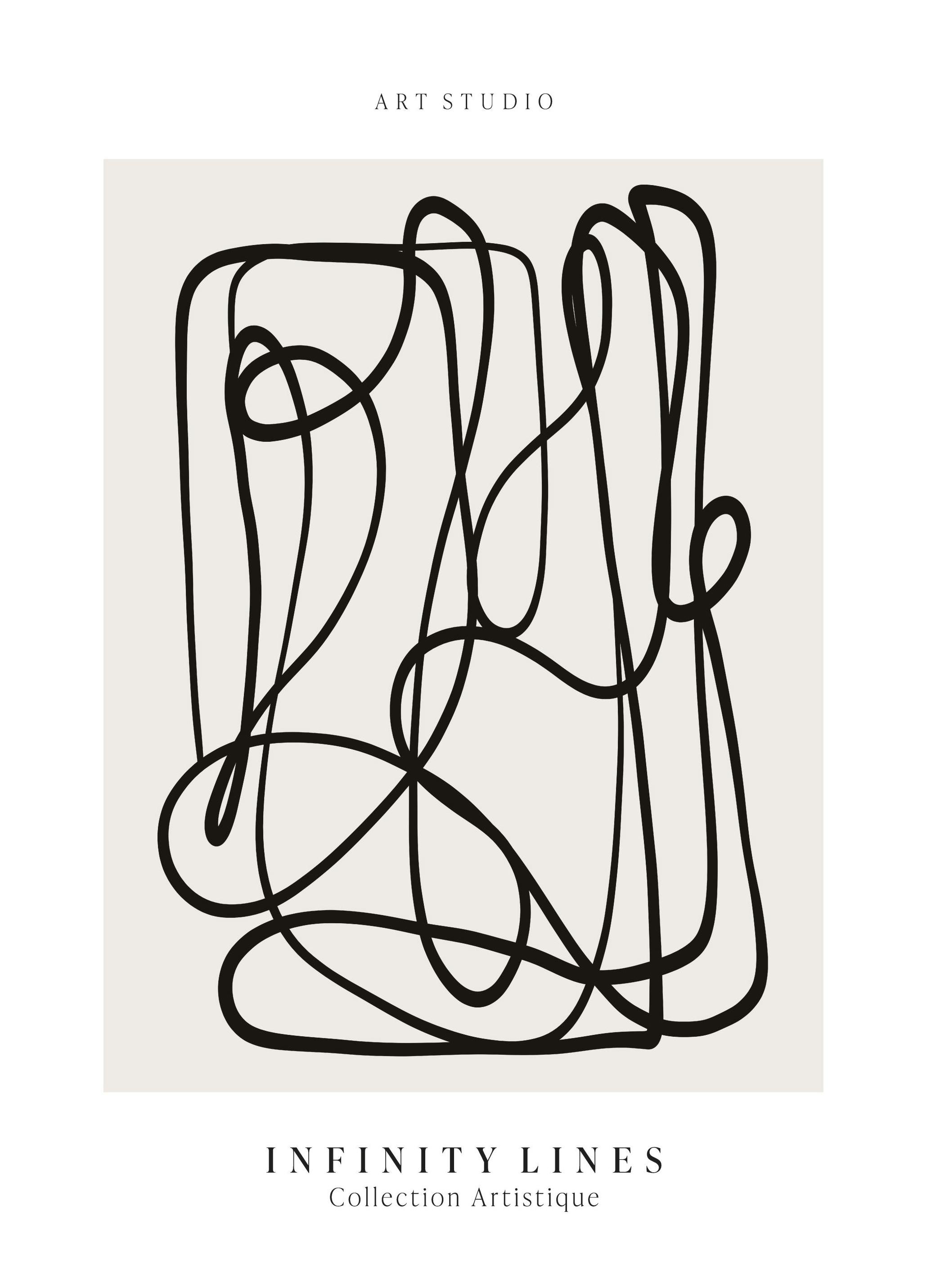 Lignes Infinies Poster (50x70 cm) - Poster Store