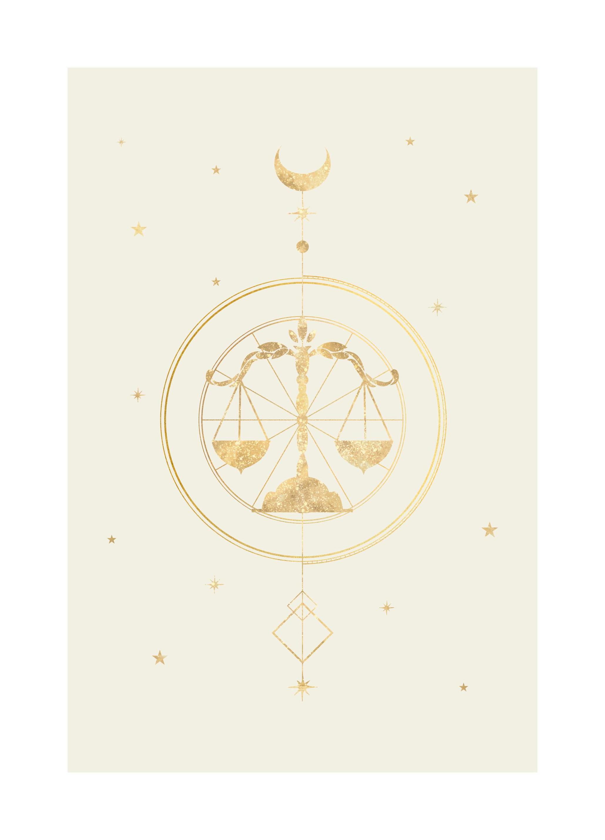 Plakat Waga Horoskop (50x70 cm) - Poster Store