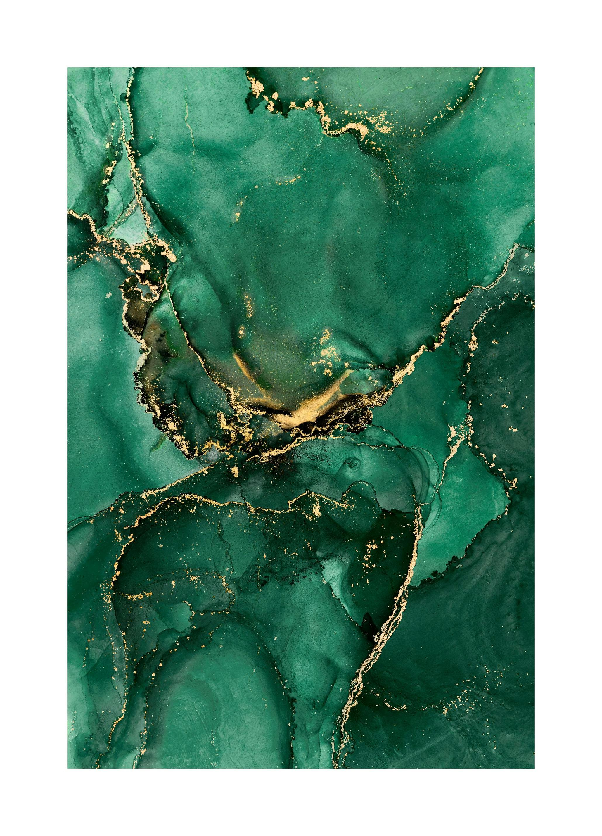 Groen Marmer No2 Poster (50x70 cm) - Poster Store