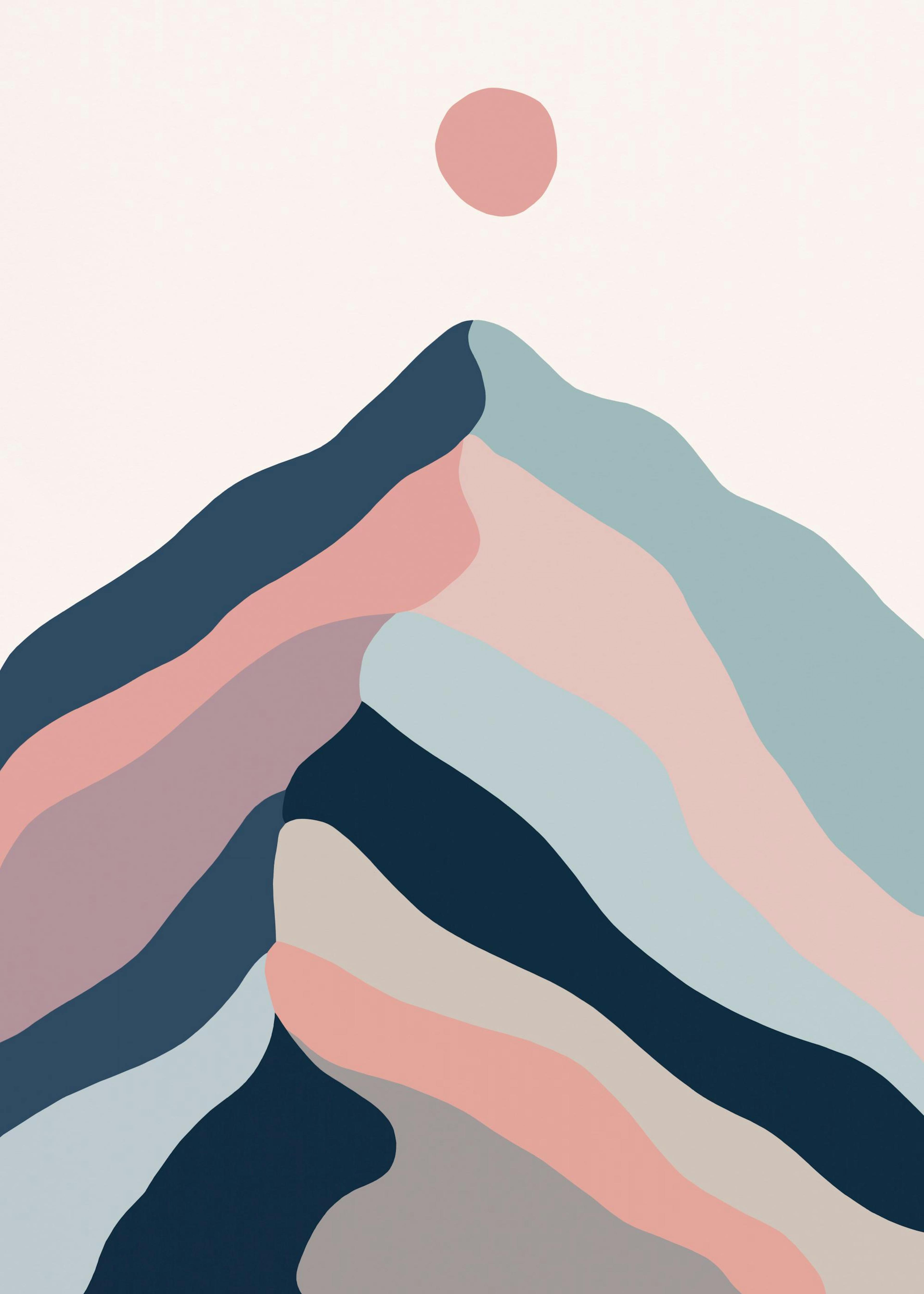 Graphic Mountain Poster 0