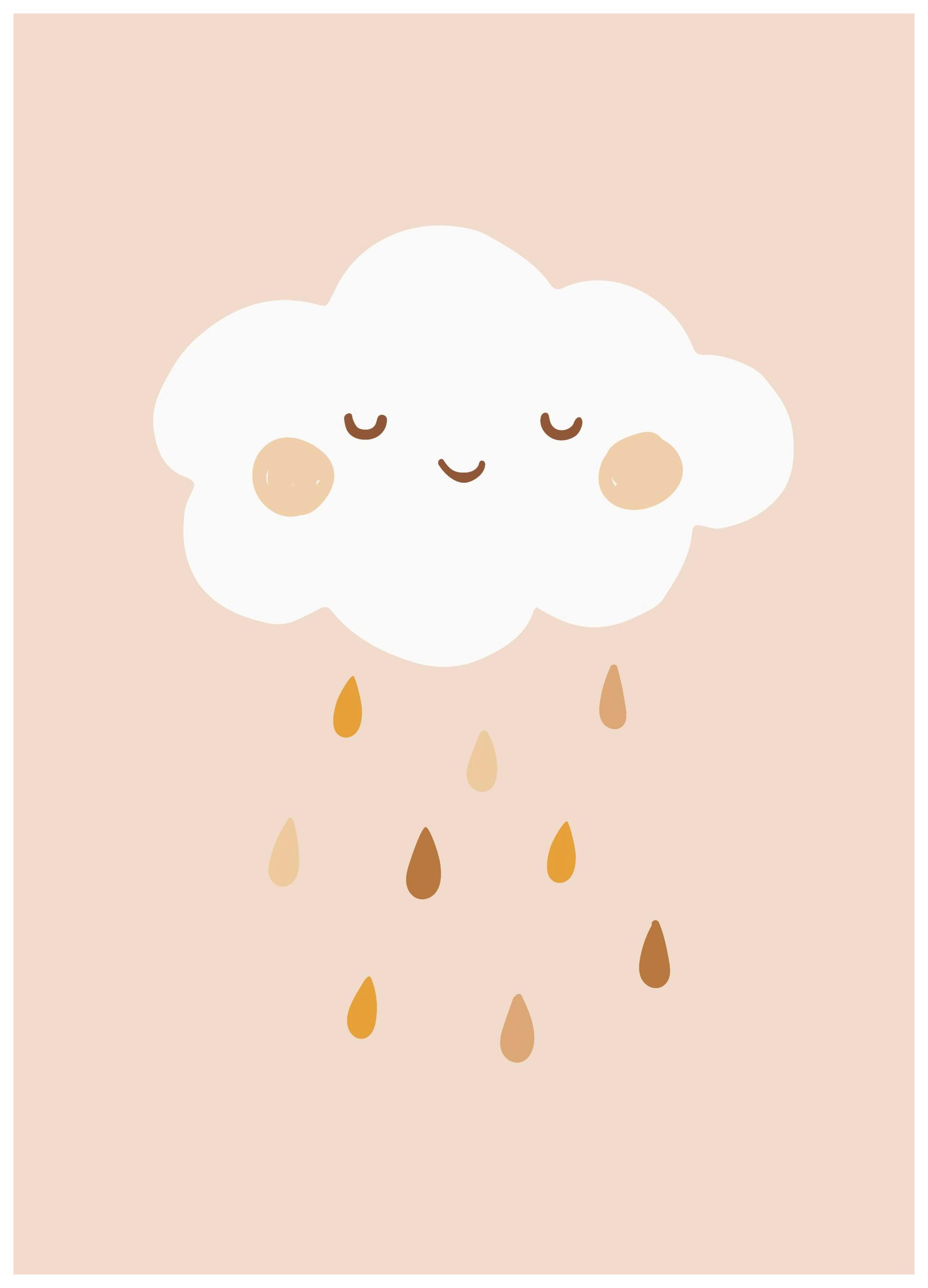 Lachende Wolk Poster (50x70 cm) - Poster Store