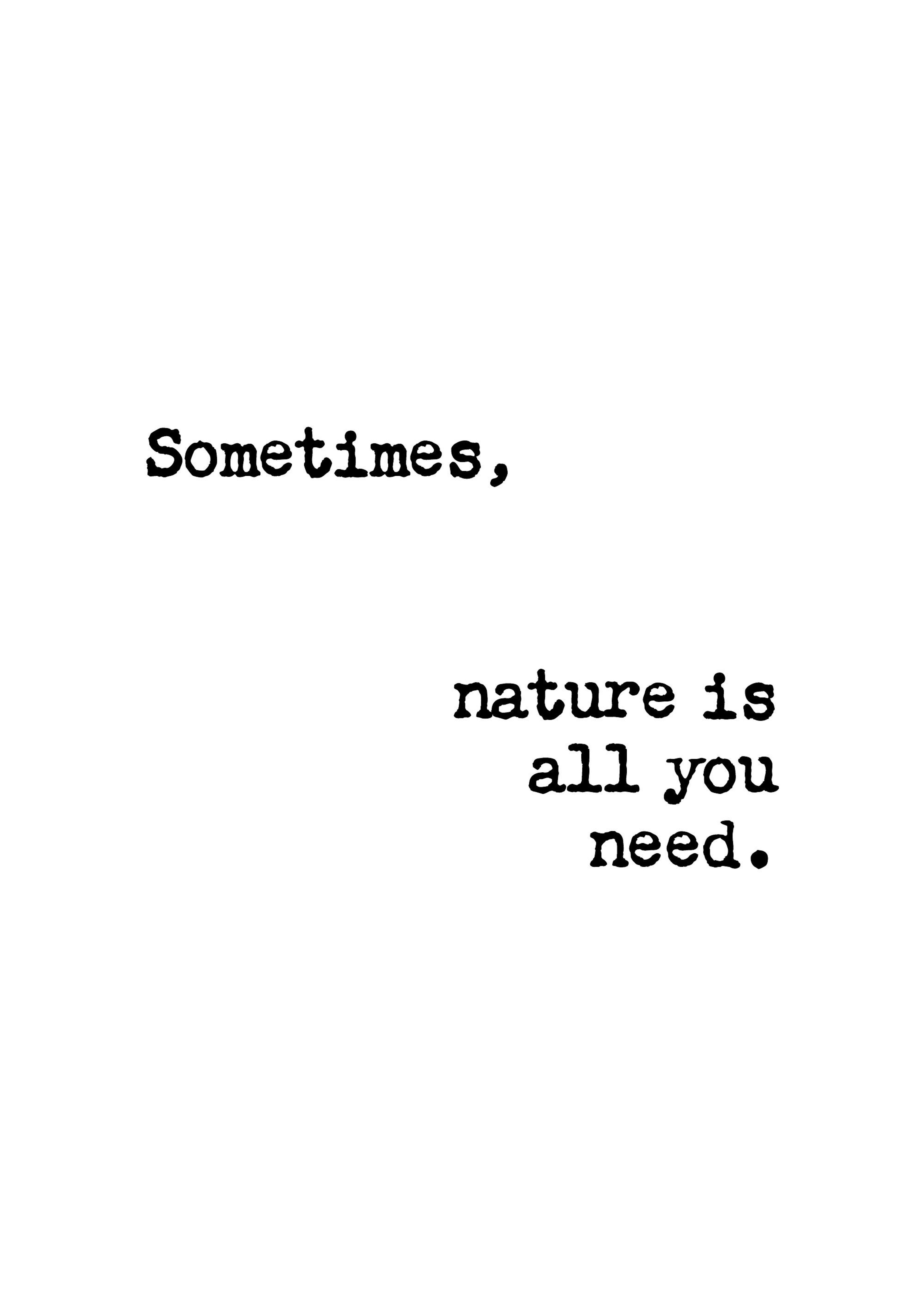 Nature is All You Need Poster 0