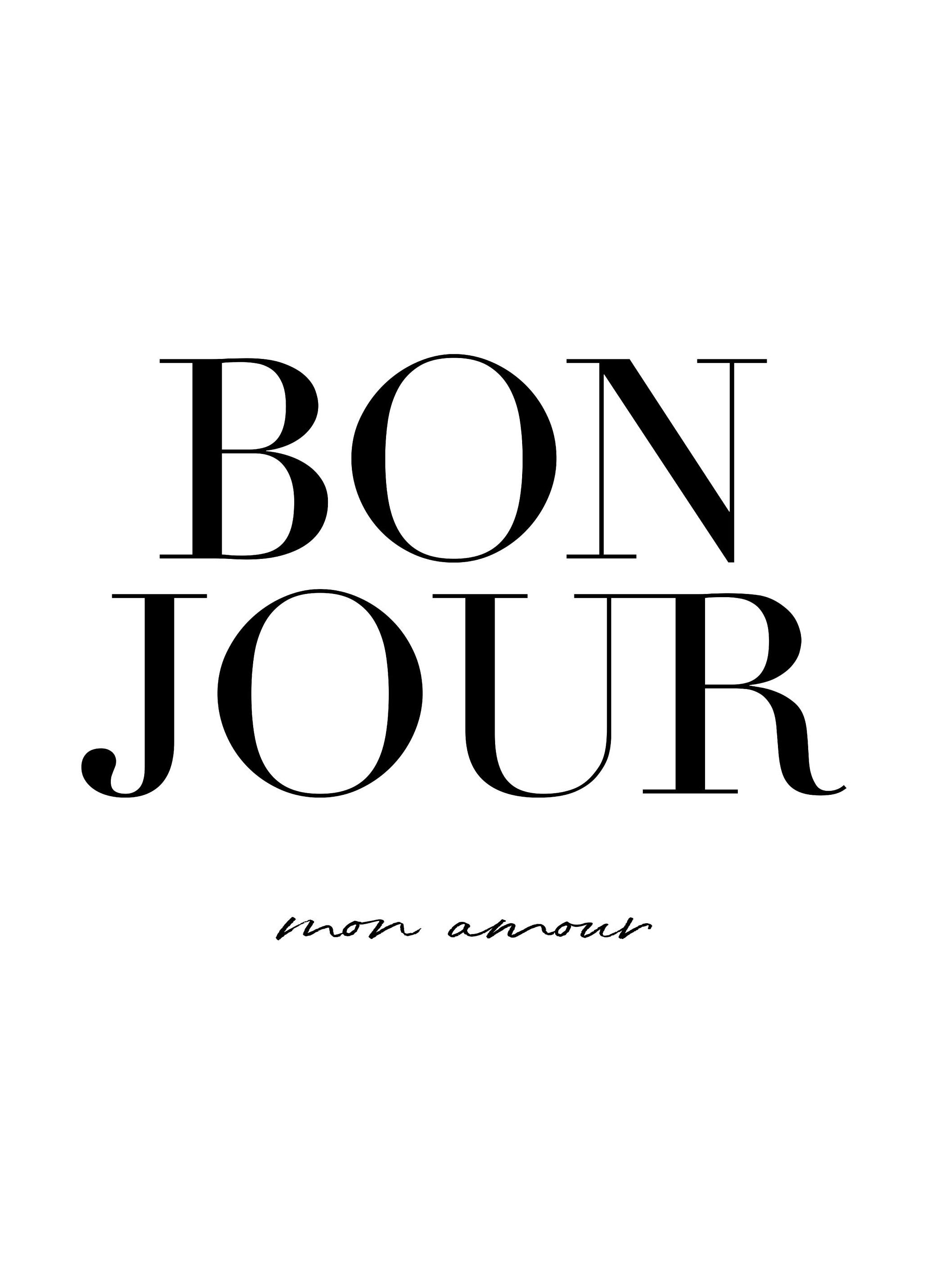 Bonjour Mon Amor Poster (21x30 cm) - Poster Store