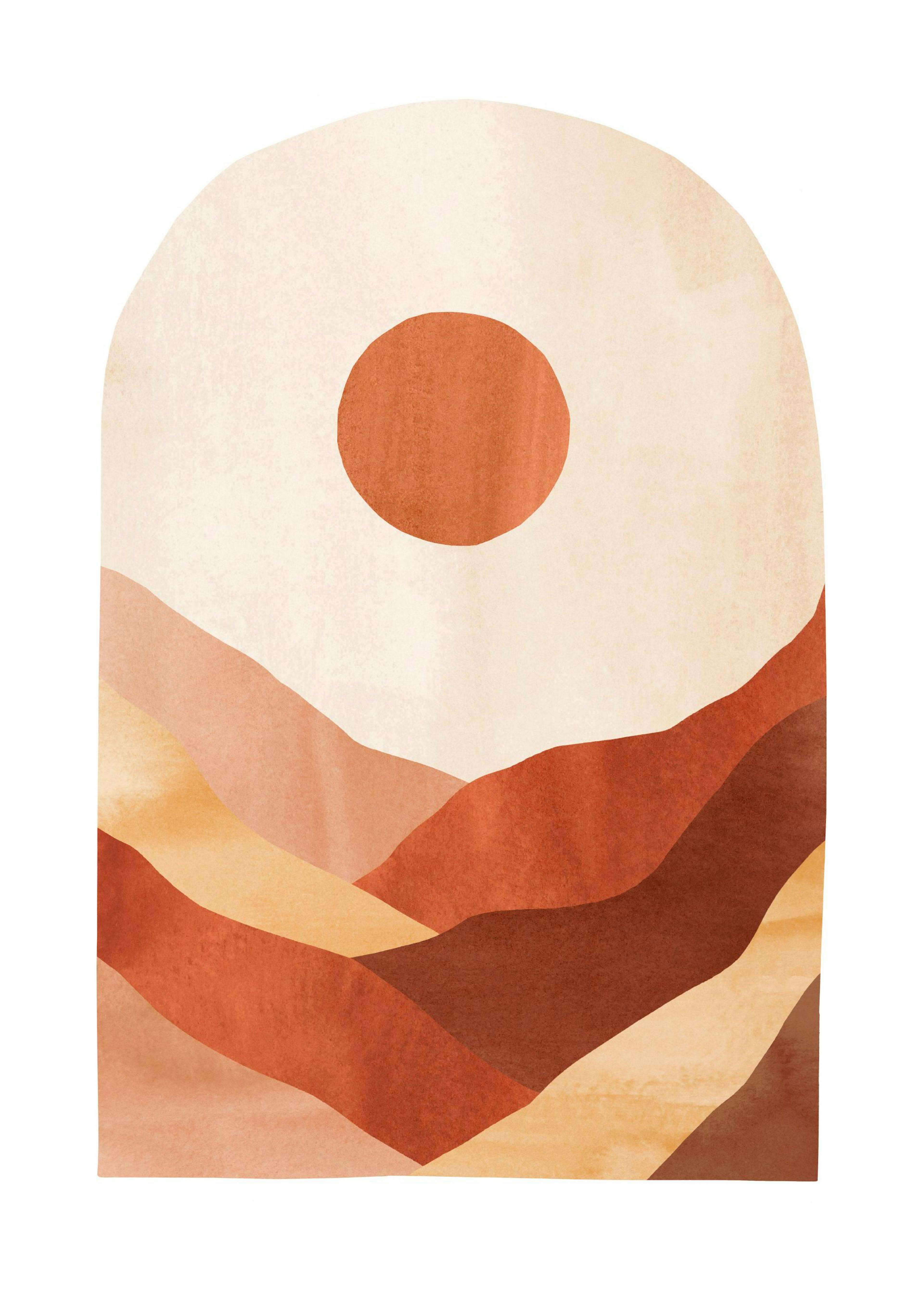 Abstract landschap Poster 0
