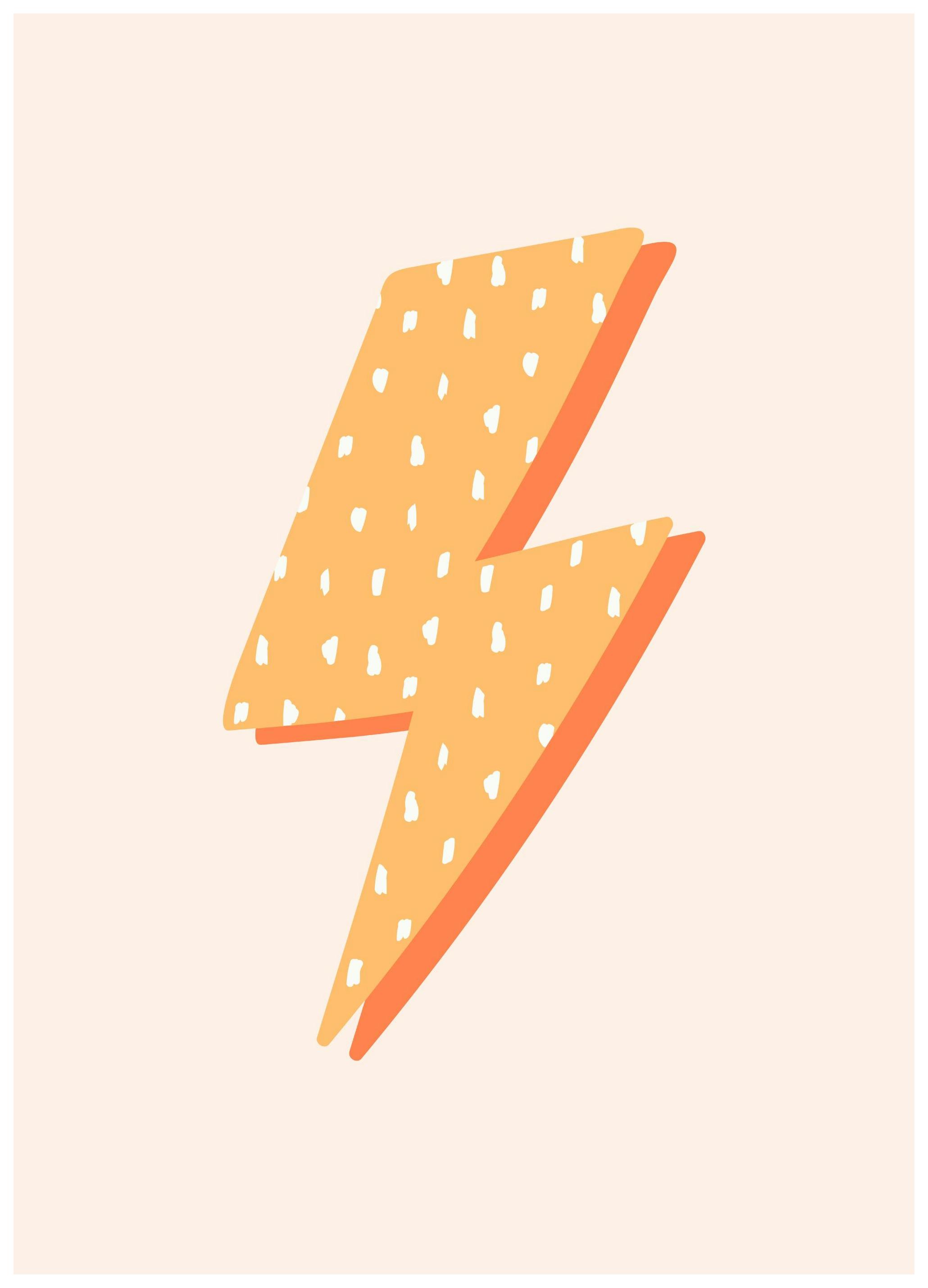 Éclair Jaune Poster (21x30 cm) - Poster Store