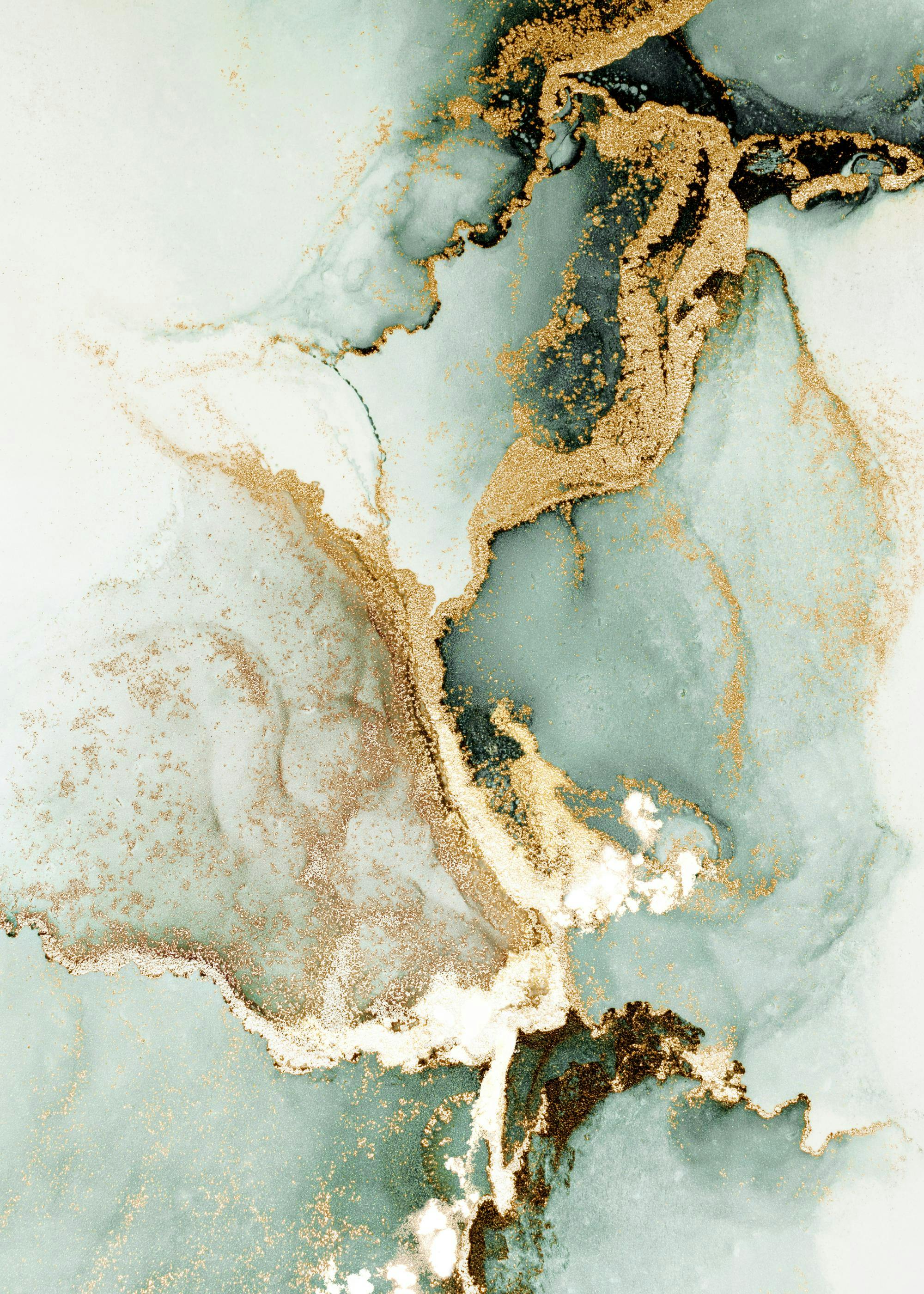Abstract Green Marble No2 Poster 0