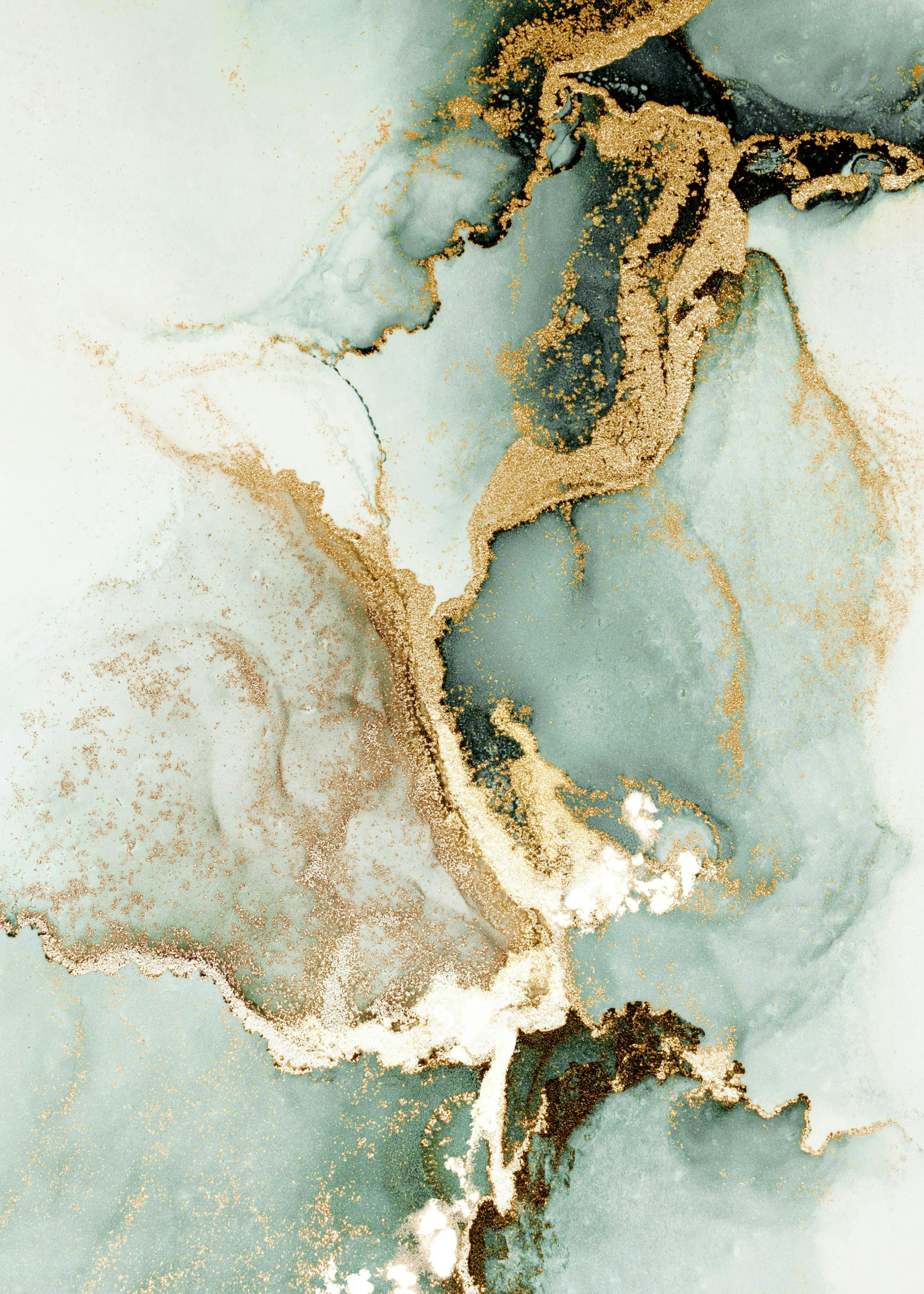 Abstract Green Marble No2 Poster 0