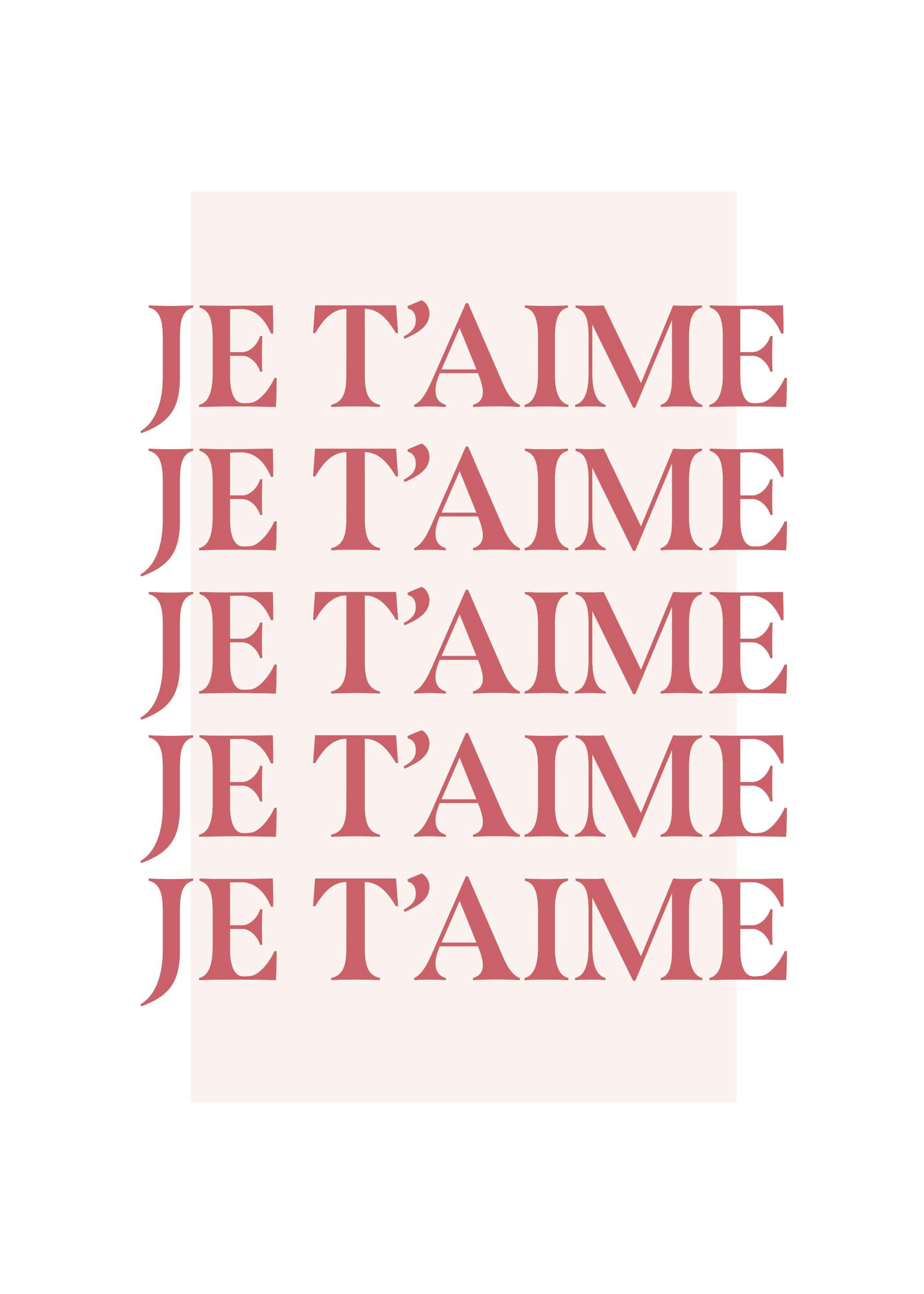 Je t’aime Poster 0