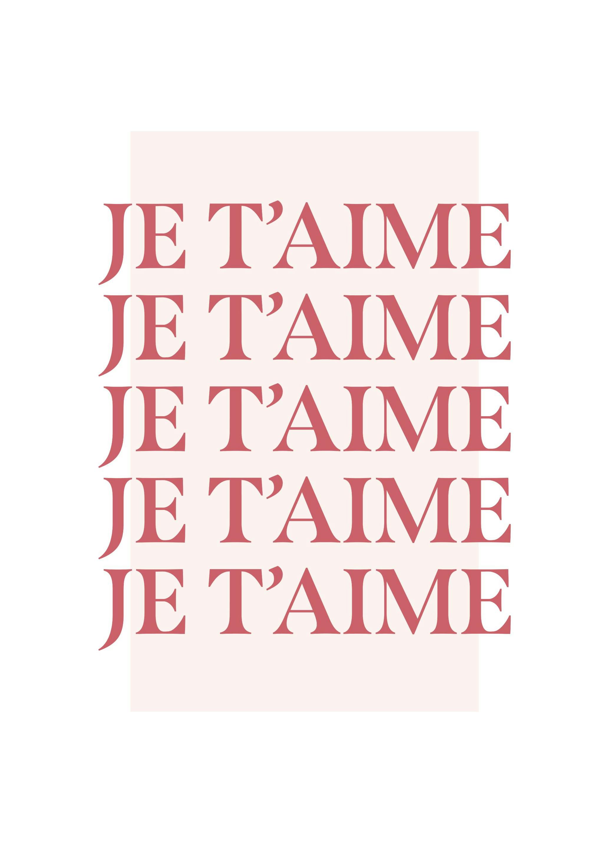 Je t’aime Poster (30x40 cm) - Poster Store