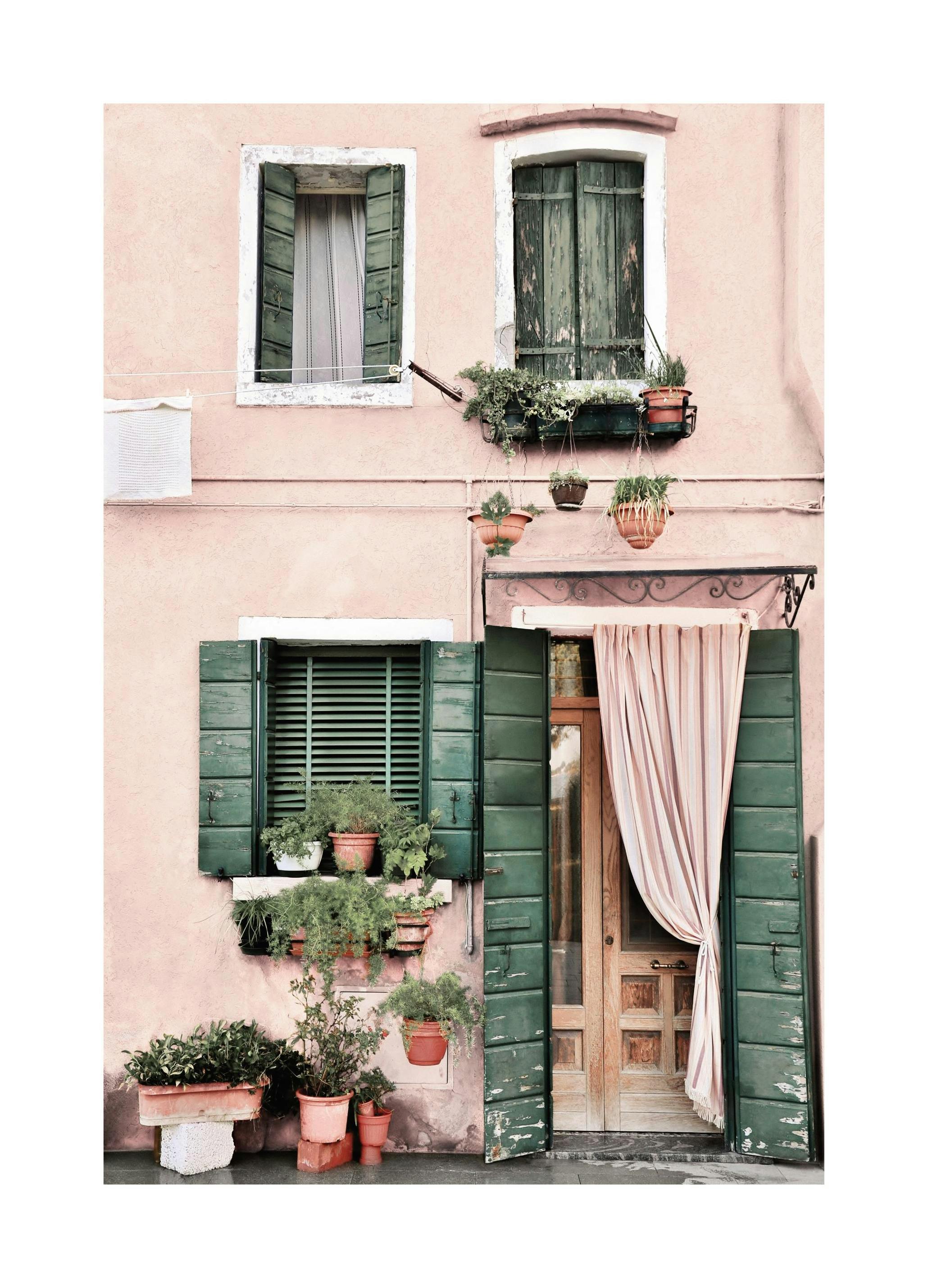 Façade en Rose Poster (50x70 cm) - Poster Store