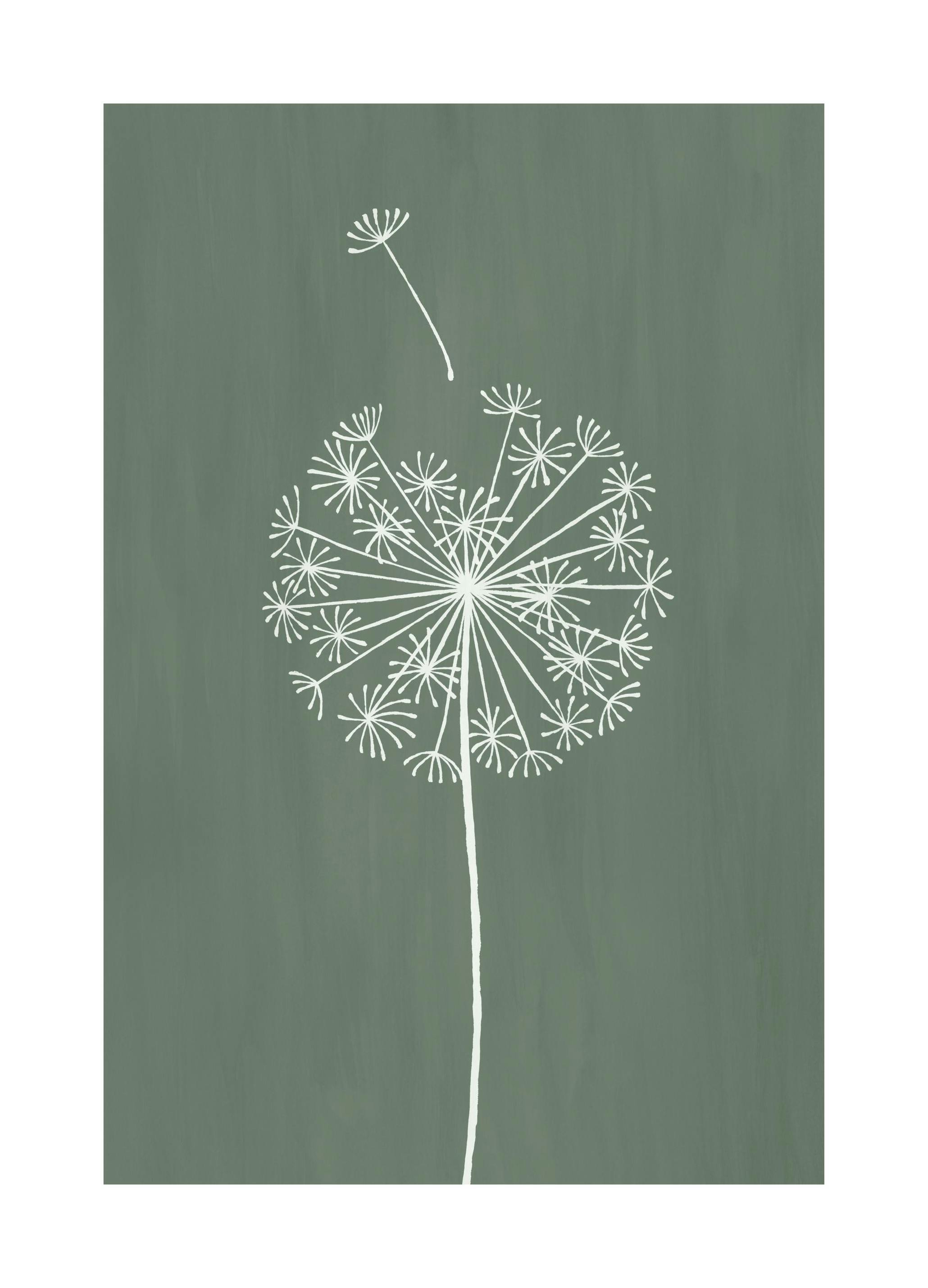 Groene Paardenbloem Poster (30x40 cm) - Poster Store